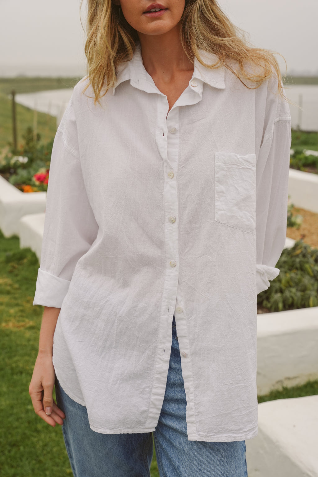 Sadie Cotton Boyfriend Shirt