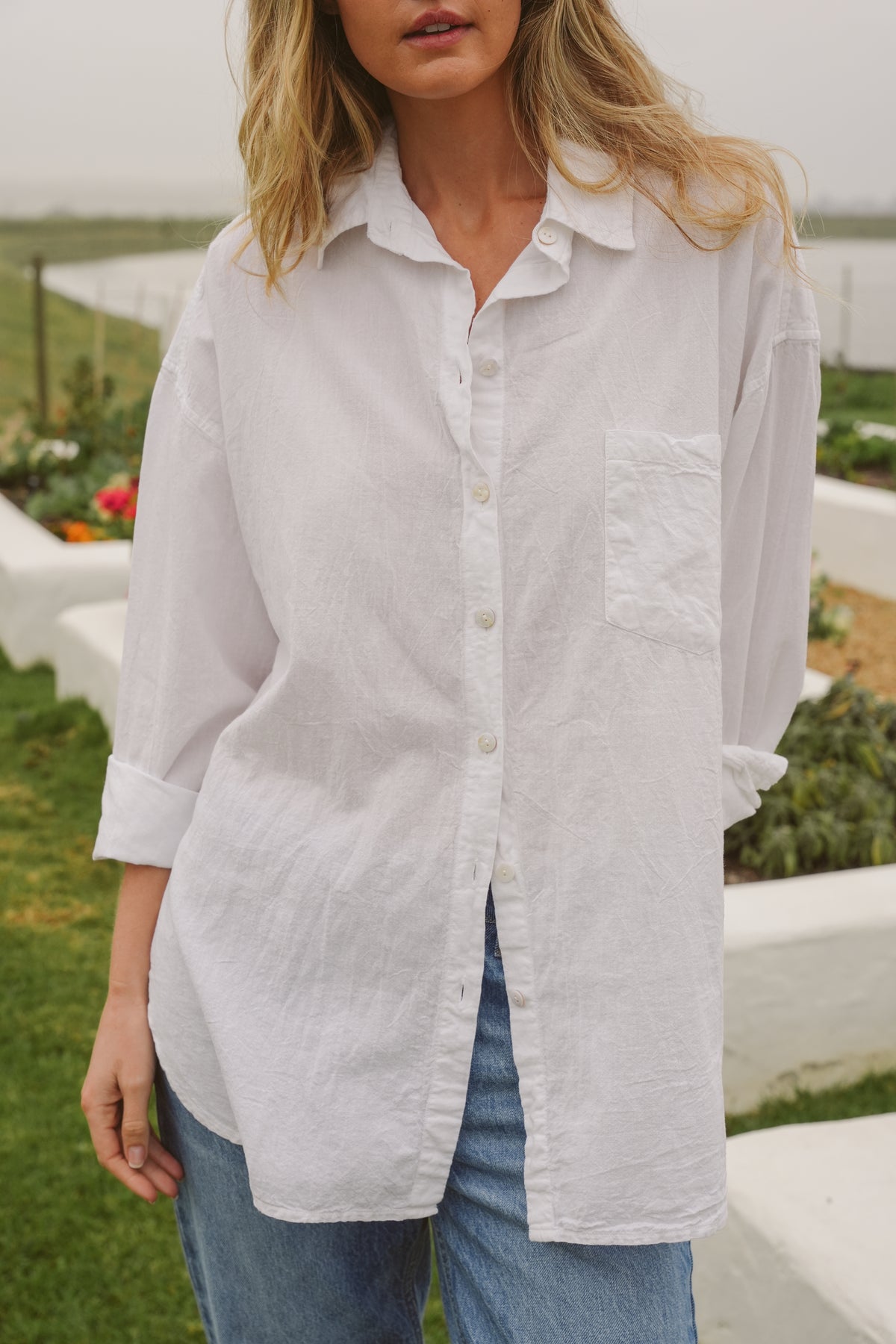 Sadie Cotton Boyfriend Shirt