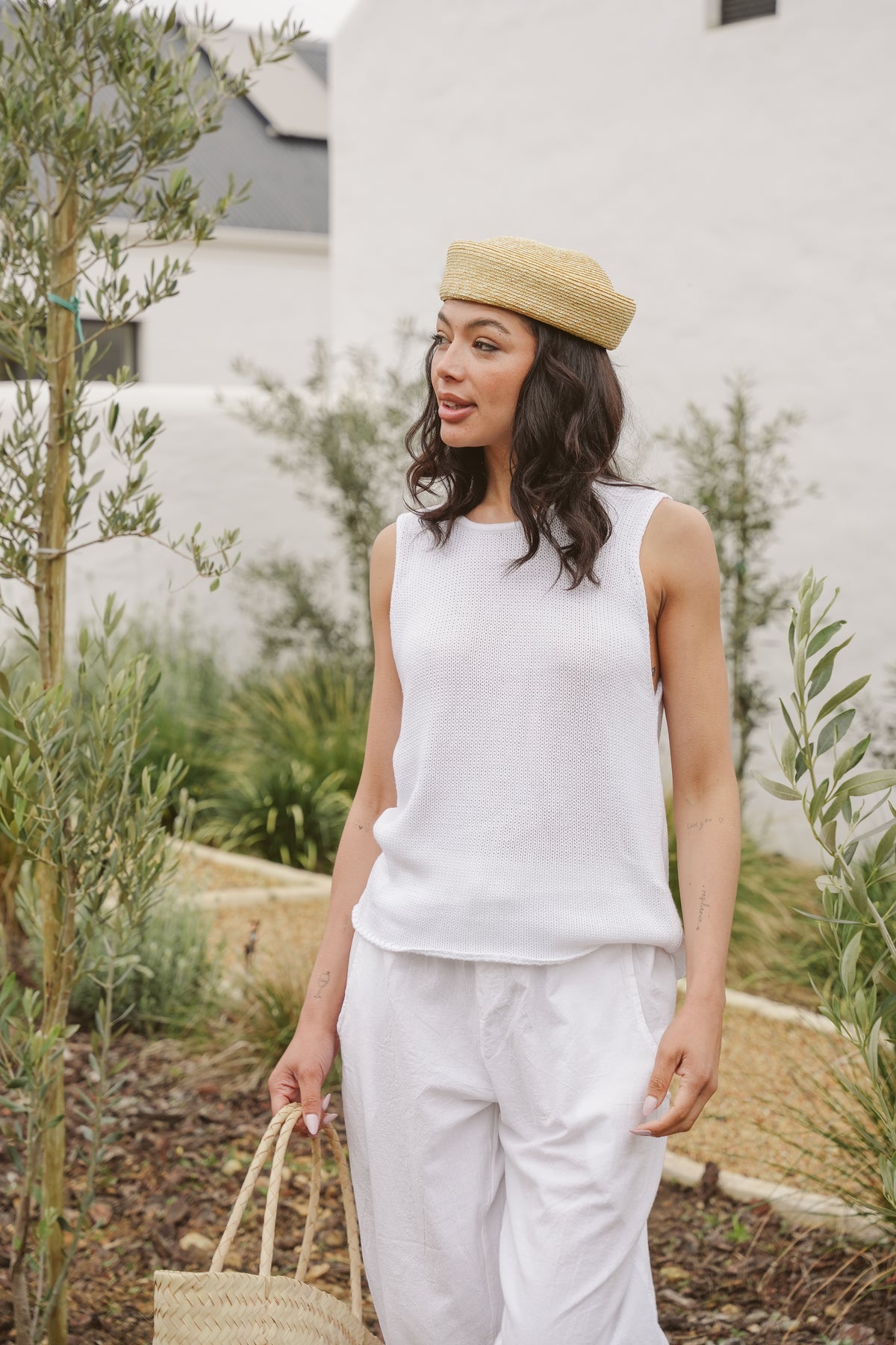 Allison Cotton Round-Neck Vest