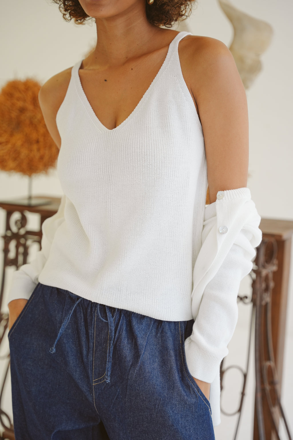 Gia Cotton Fishermans Vest