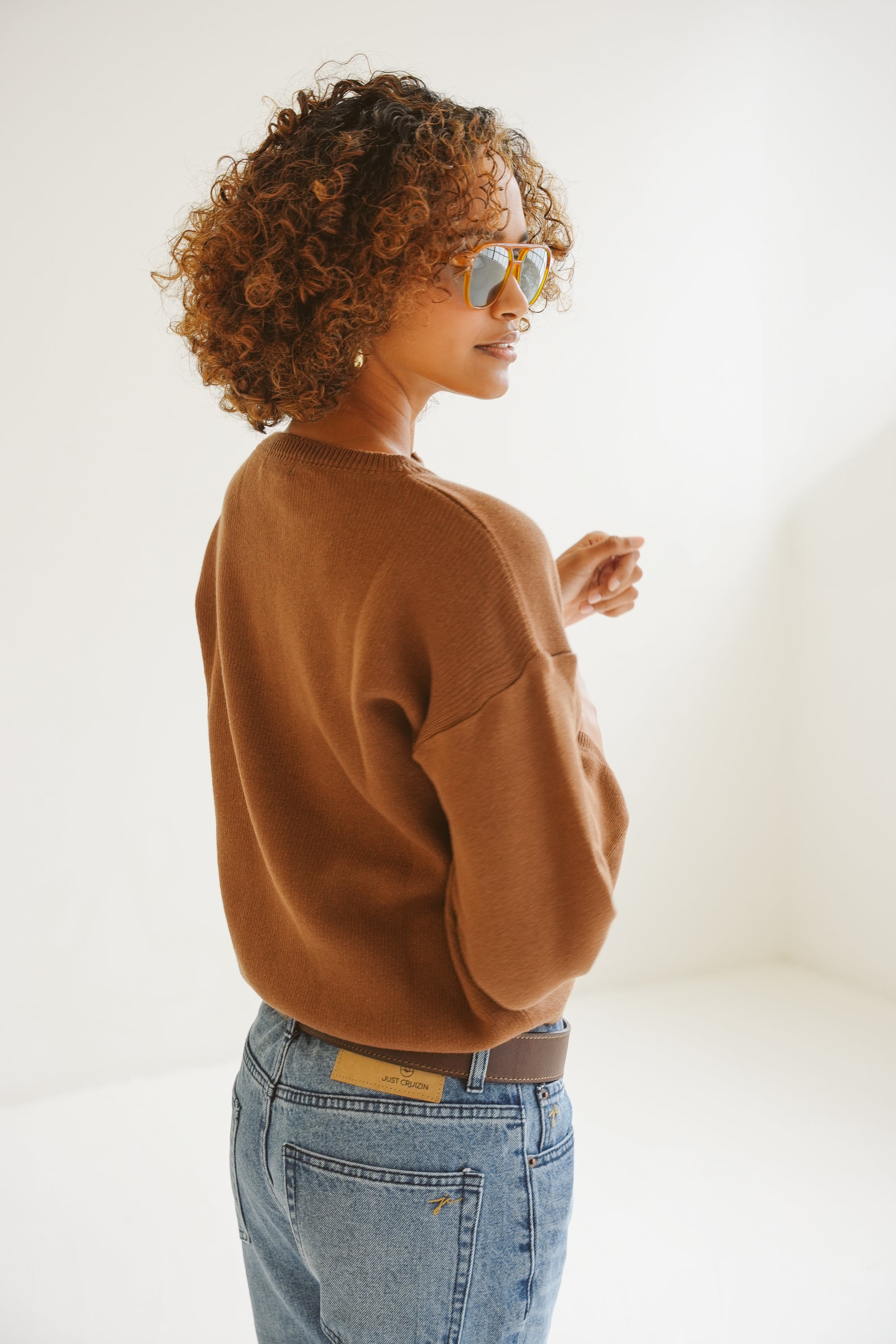 Sasha Cotton Round-Neck Knit