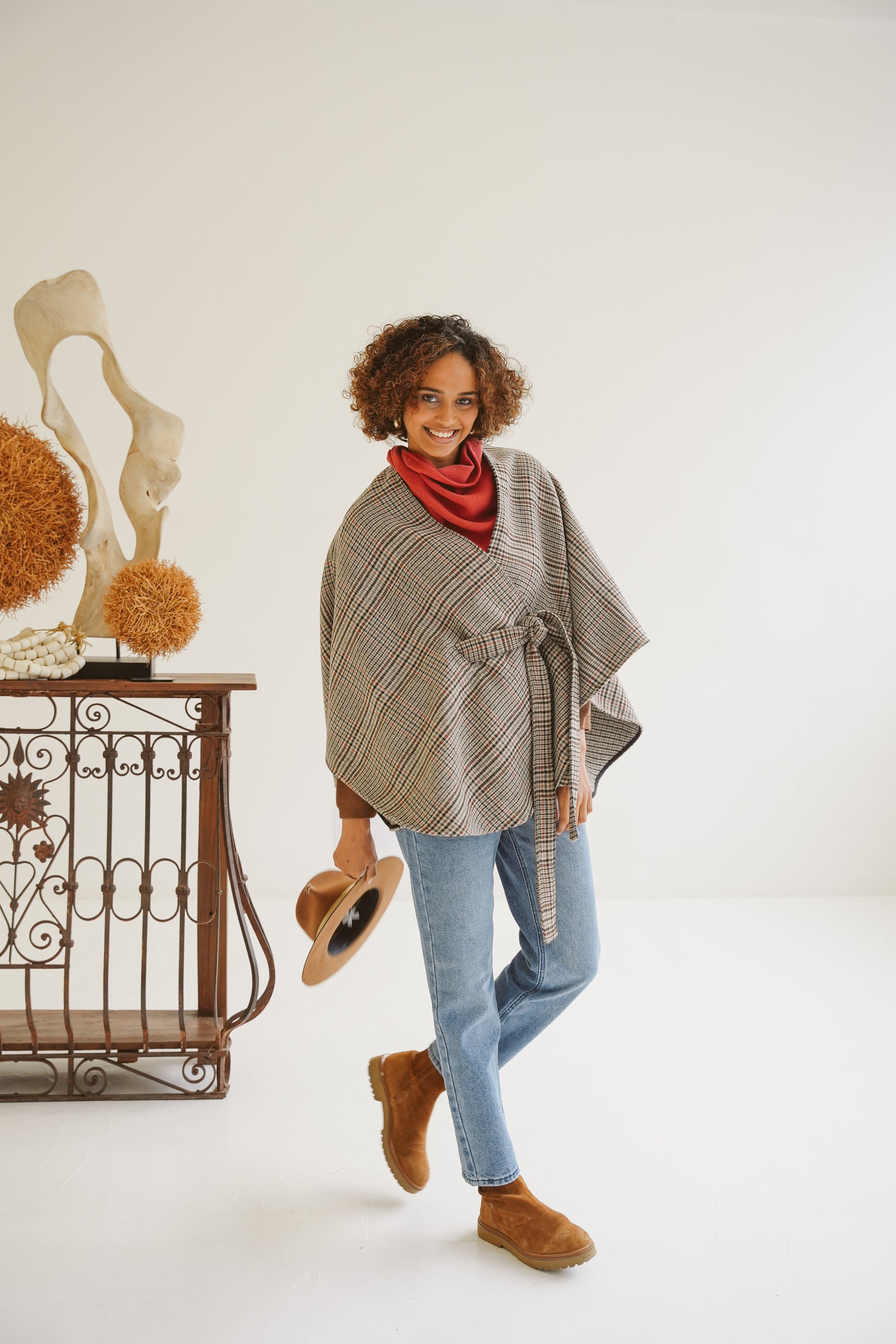 Sarah Wool-Blend Poncho