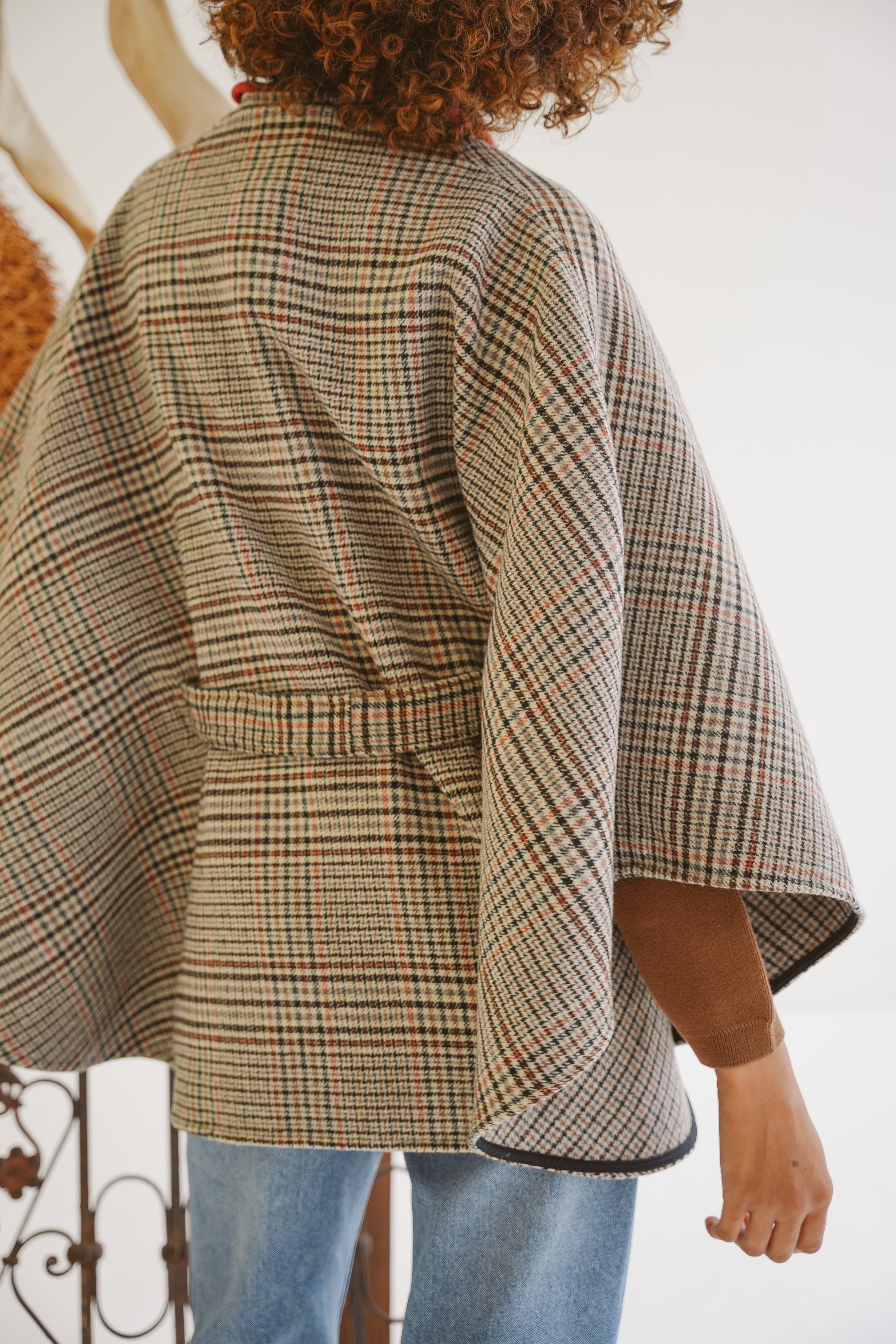 Sarah Wool-Blend Poncho