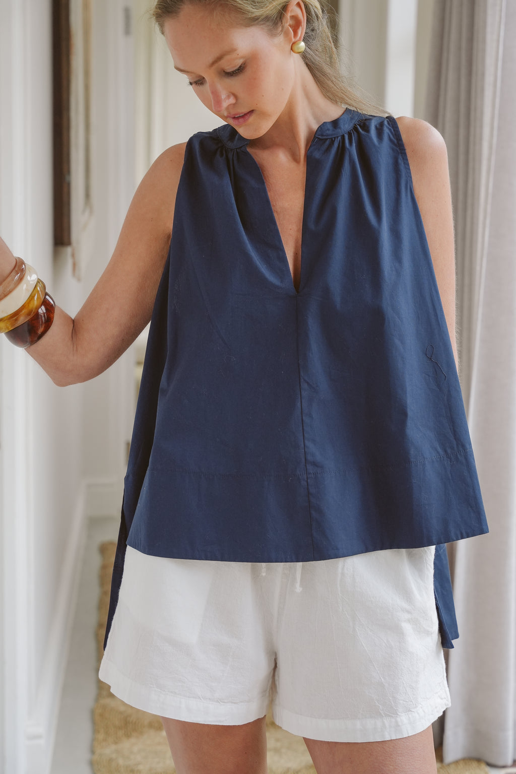 Jana Poplin Step Top