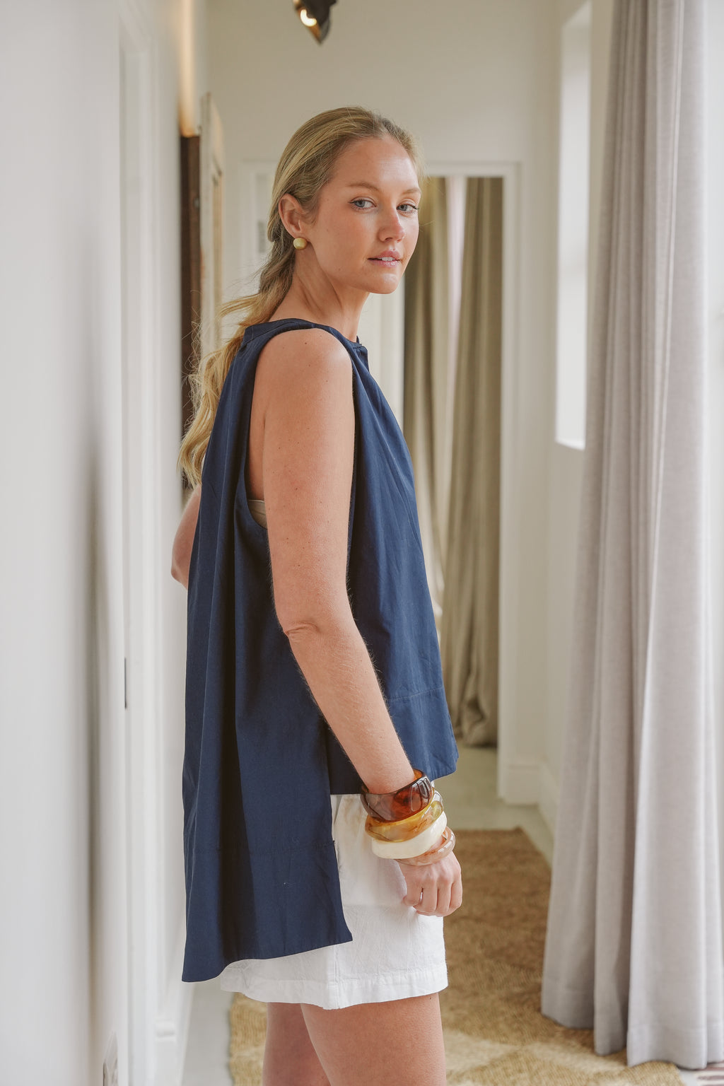 Jana Poplin Step Top