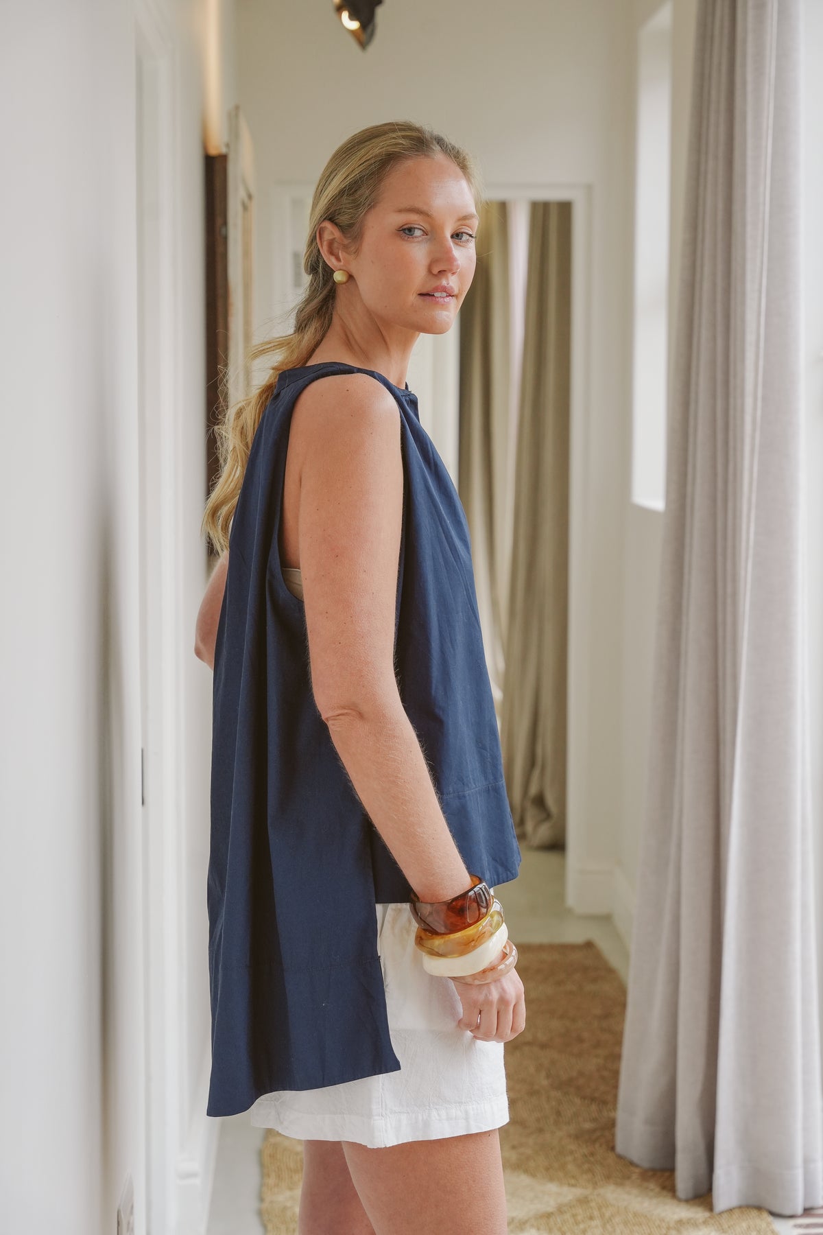 Jana Poplin Step Top