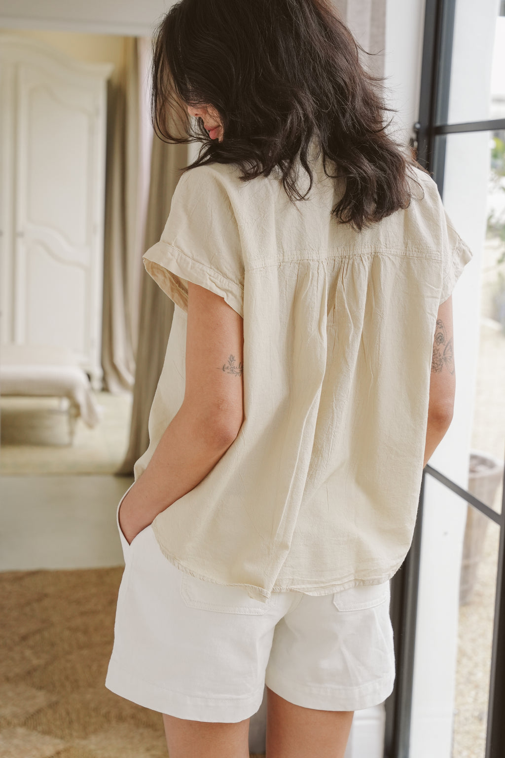 Coralie Cotton Frilly Blouse