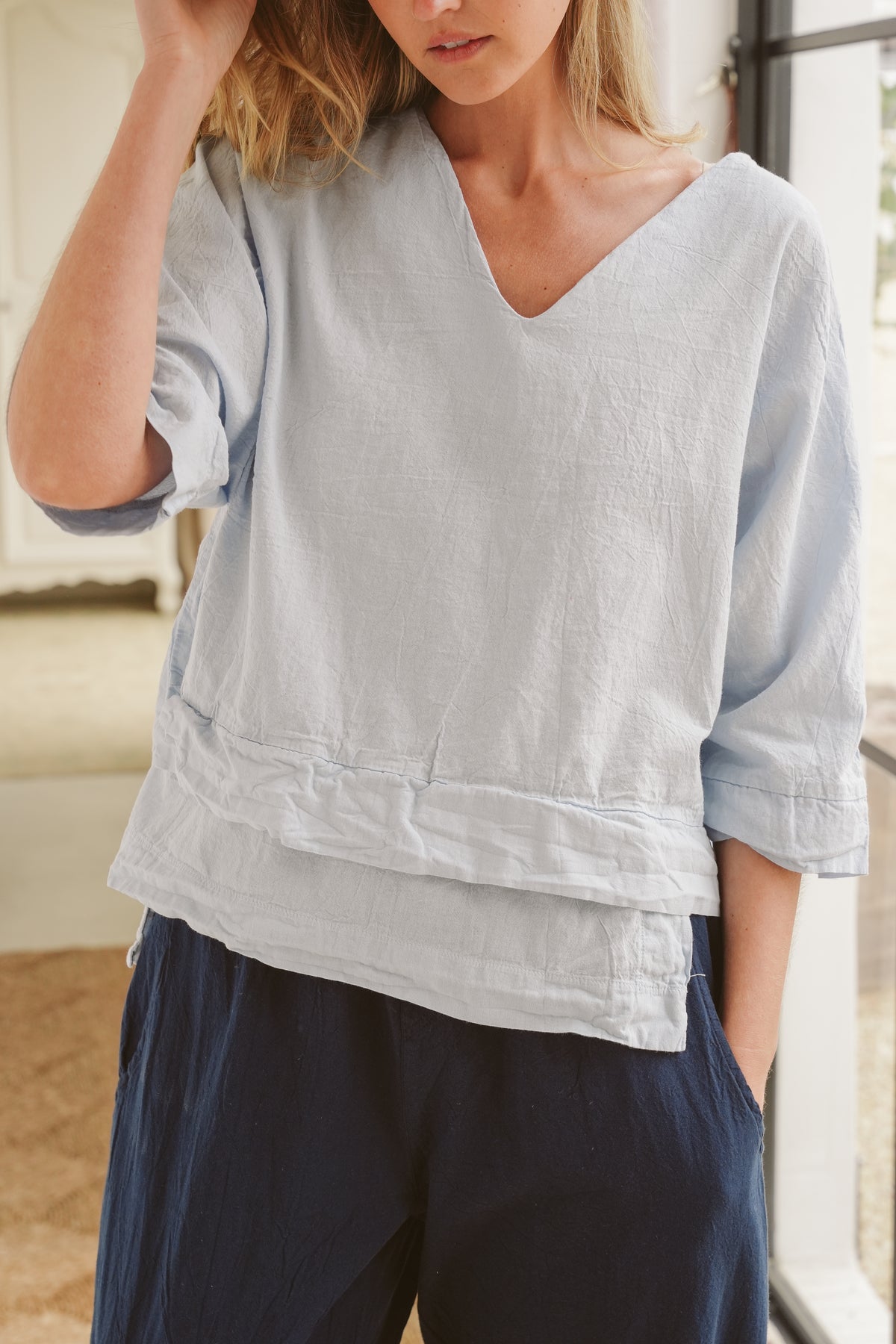 Bee Cotton Tiered Top