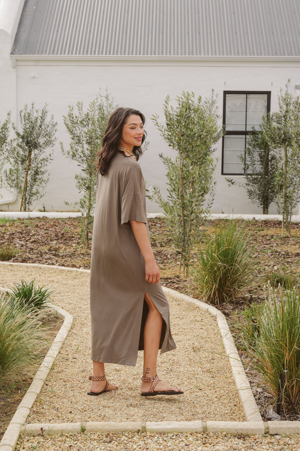 Angie Bamboo V-Neck Dress