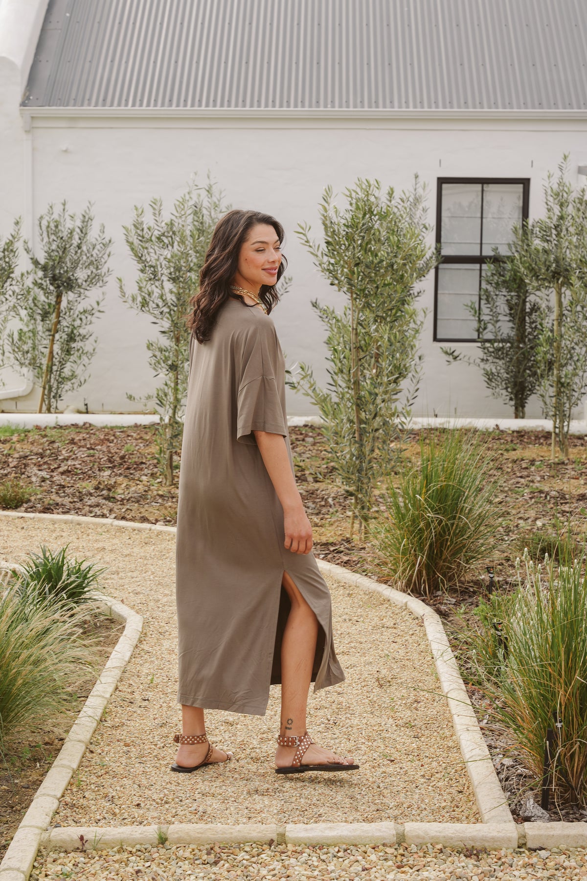 Angie Bamboo V-Neck Dress