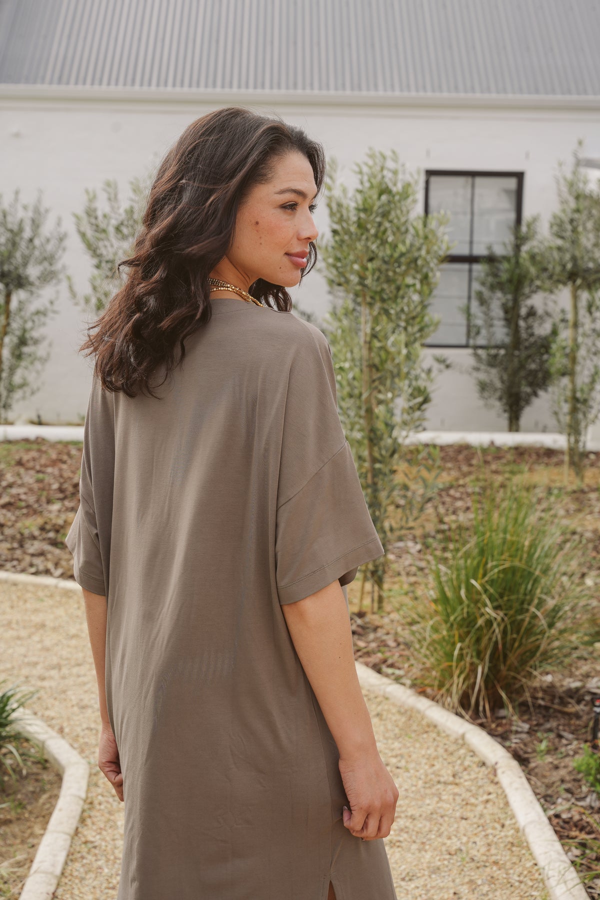 Angie Bamboo V-Neck Dress