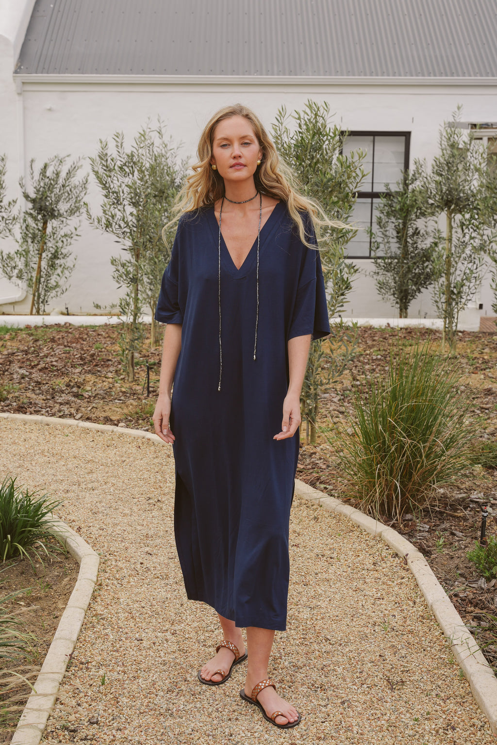 Angie Bamboo V-Neck Dress