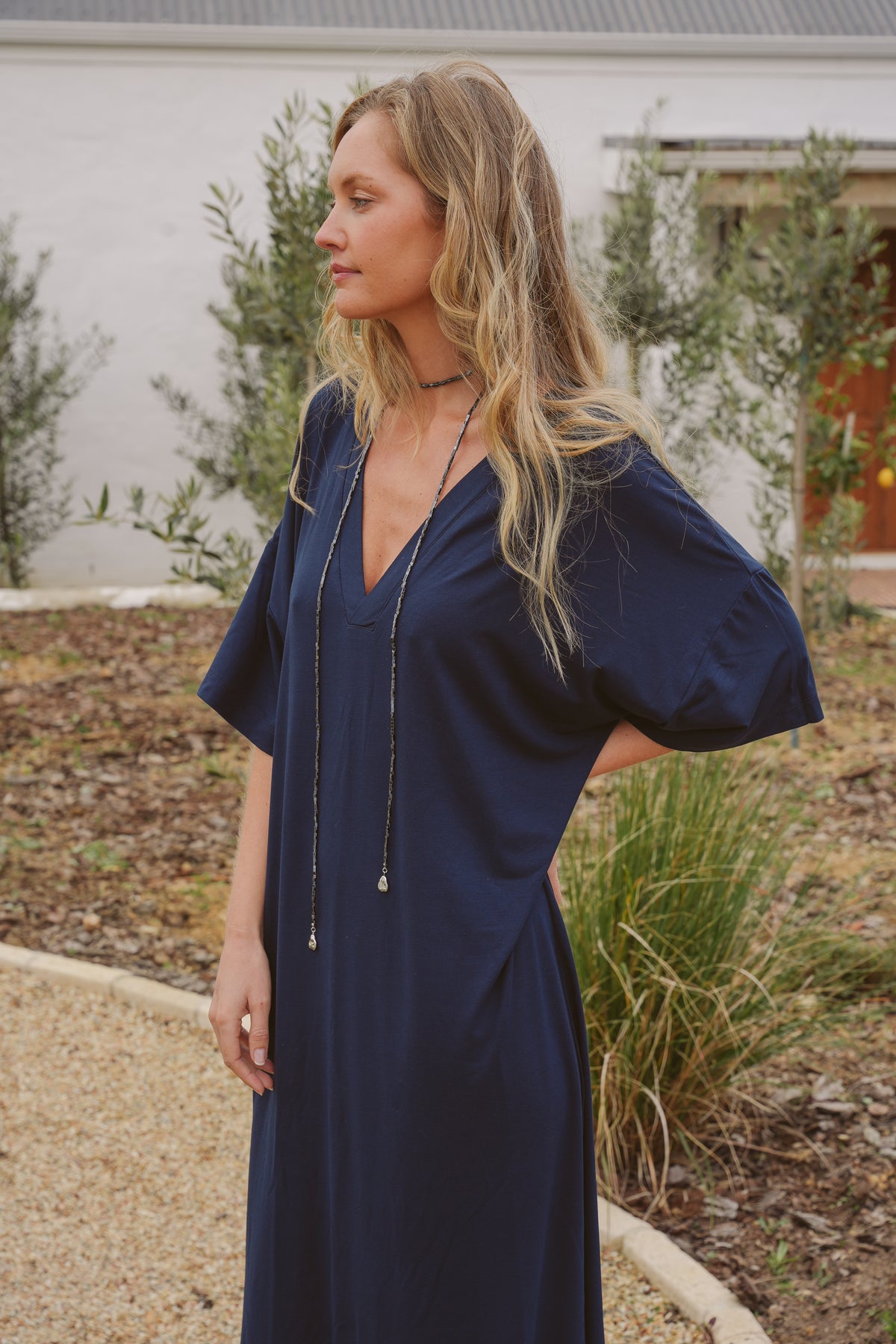 Angie Bamboo V-Neck Dress