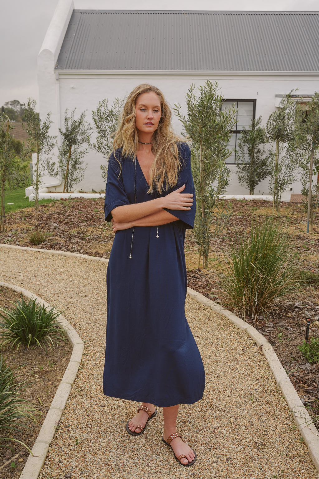 Angie Bamboo V-Neck Dress