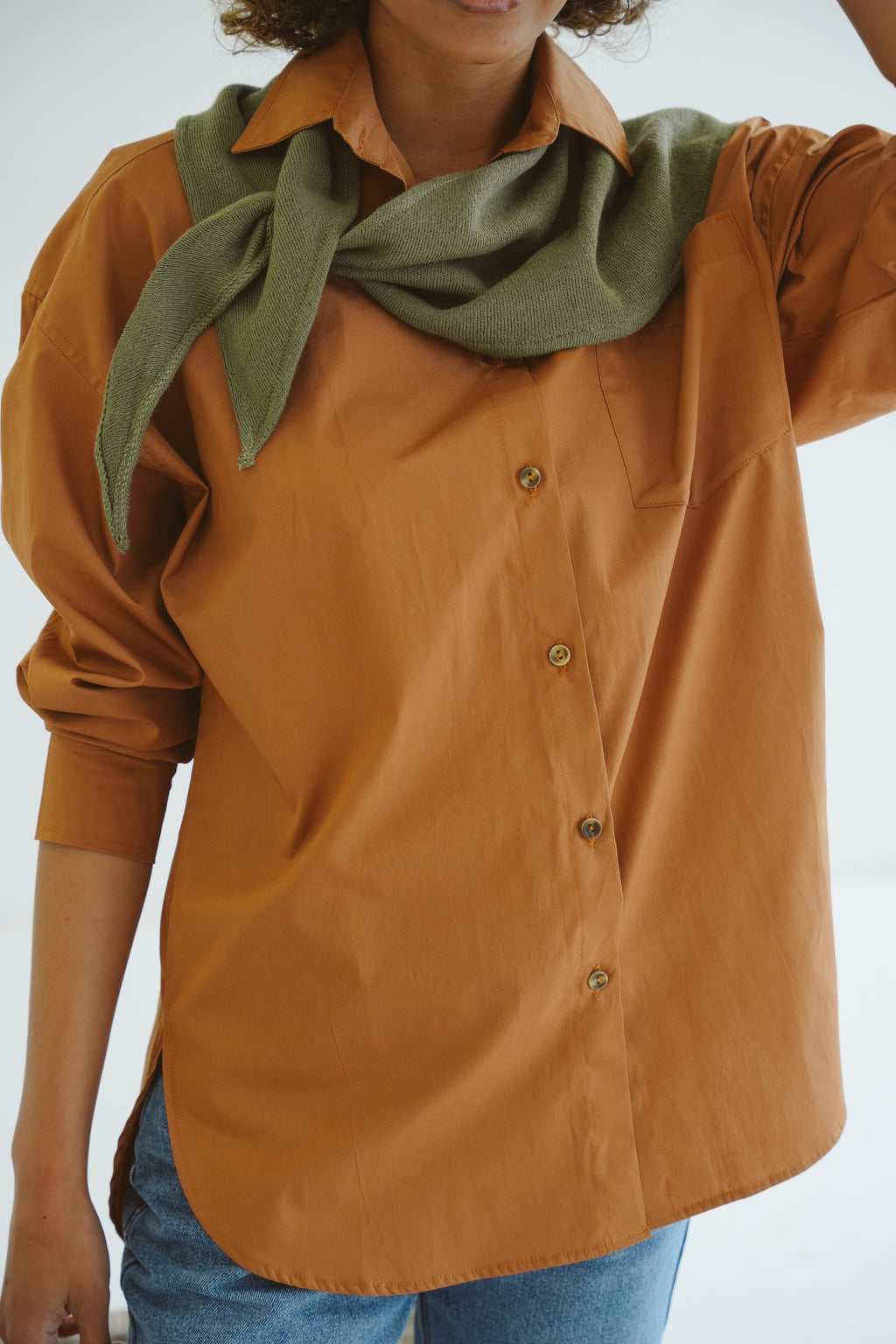 Sadie Cotton Poplin Boyfriend Shirt