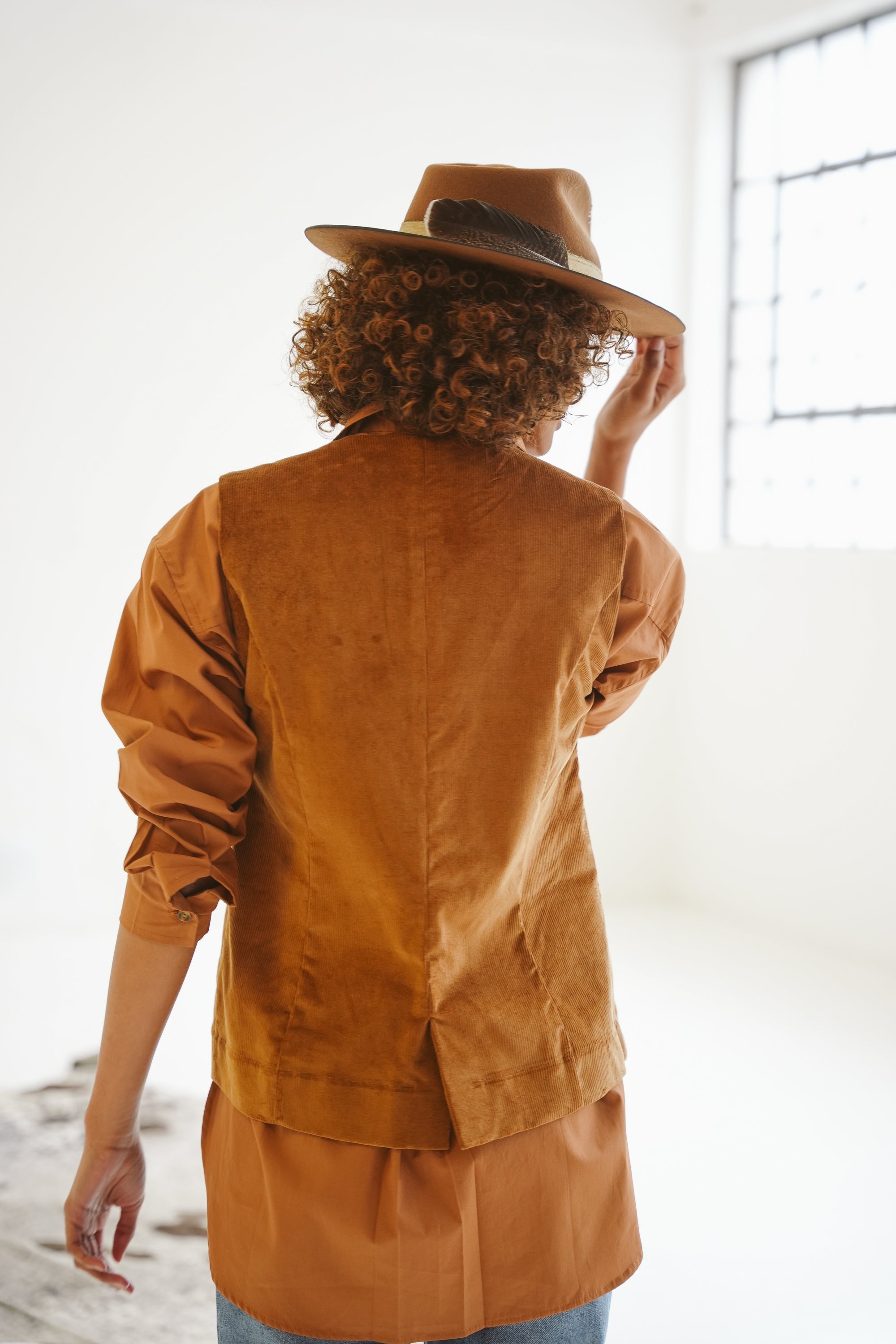 Sammi Cotton Corduroy Fitted Waistcoat