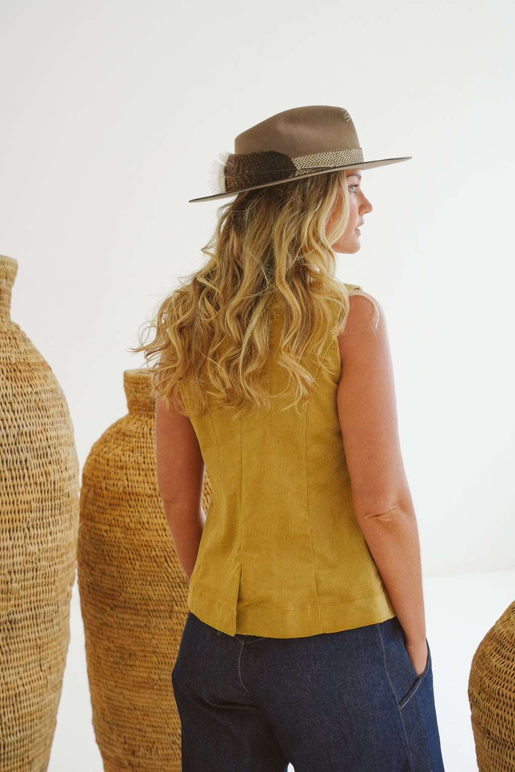 Sammi Cotton Corduroy Fitted Waistcoat
