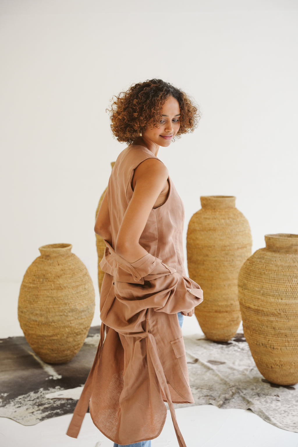 Sammi Linen Fitted Waistcoat