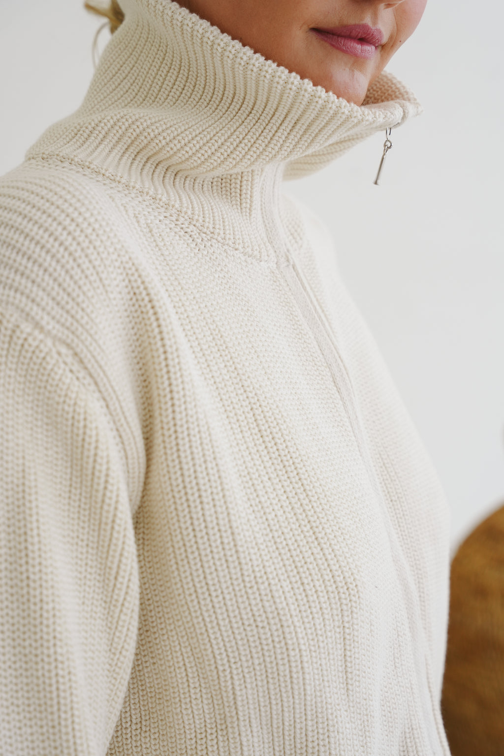 Chiara Cotton Zip-Through Knit