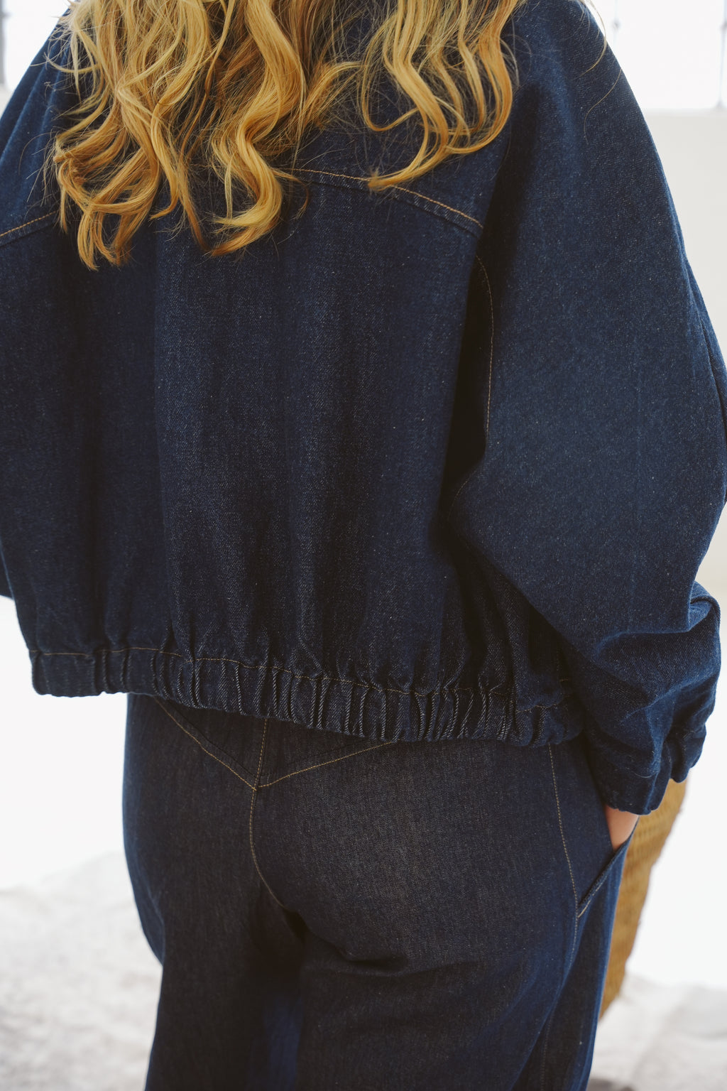 Jackie Denim Bomber Jacket