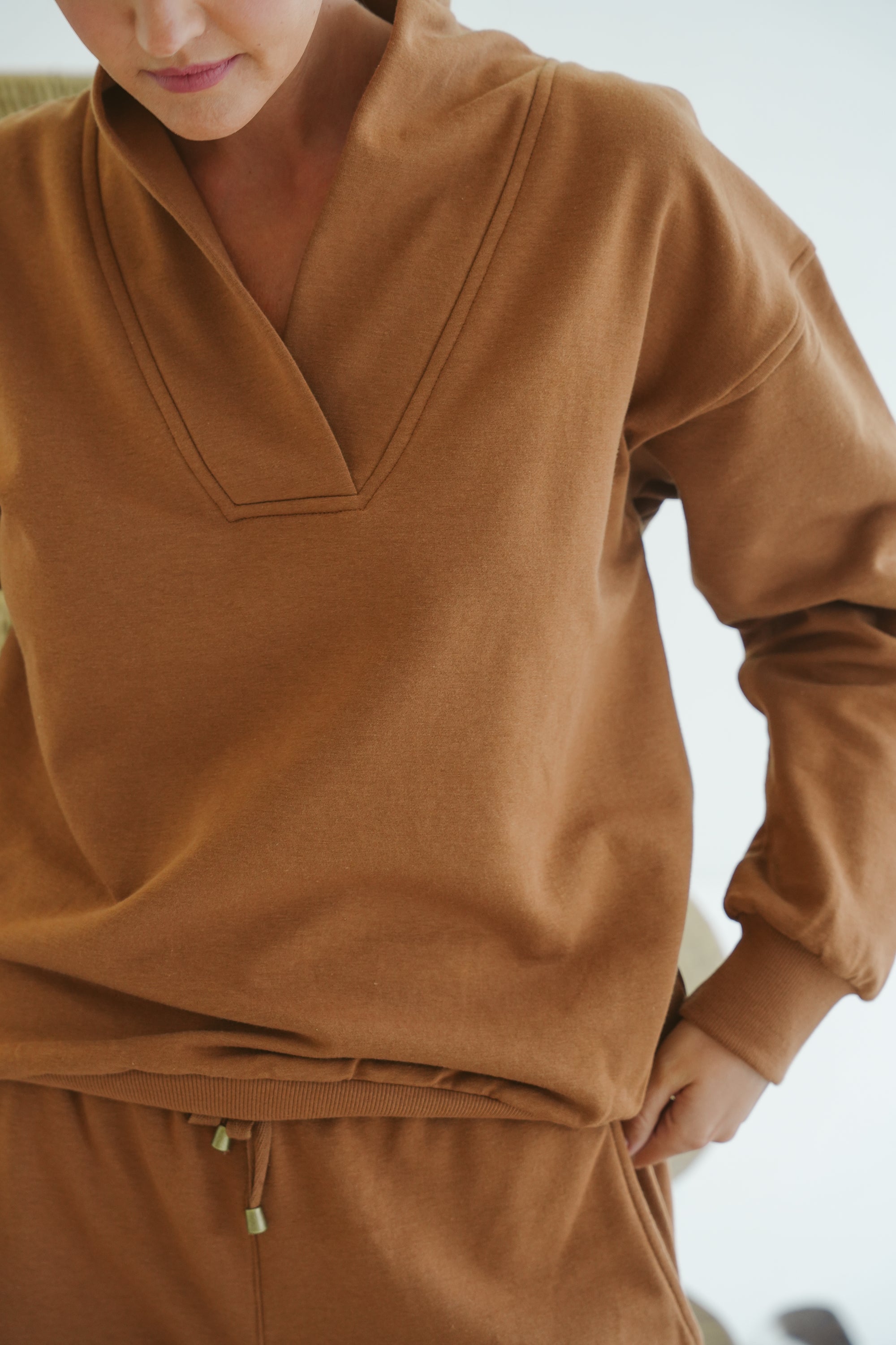 Kira Modal Fleece High-Neck Top