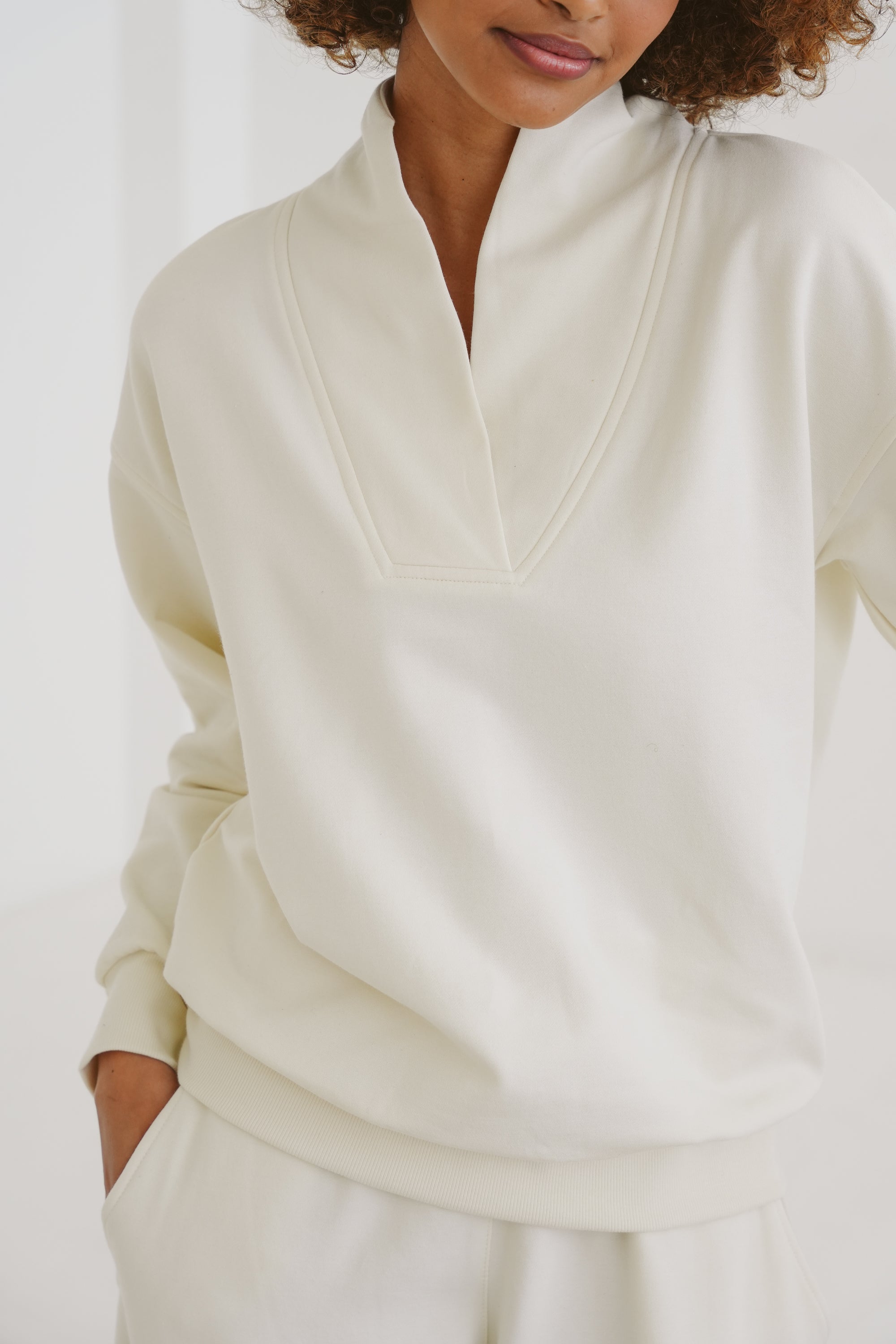 Kira Modal Fleece High-Neck Top