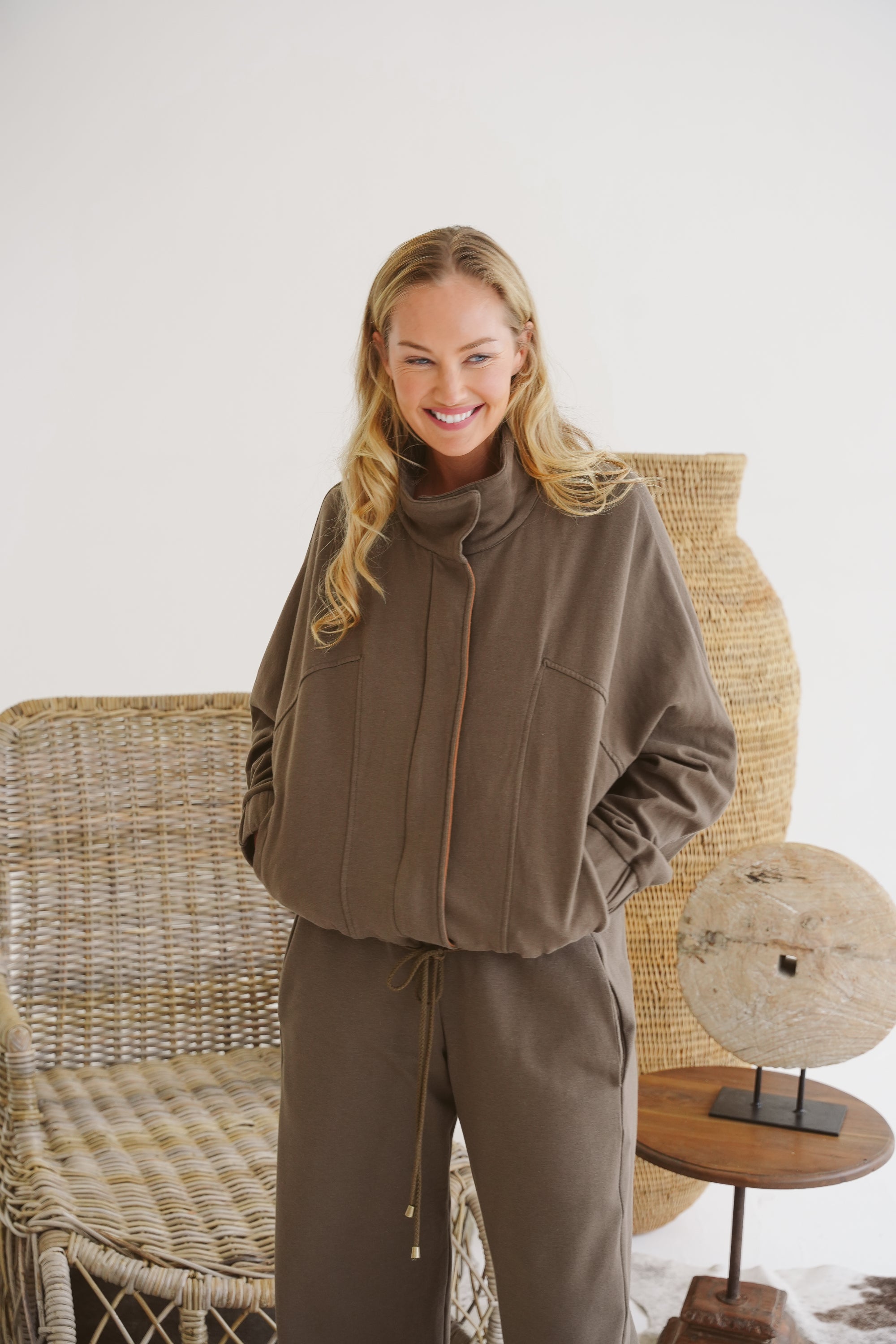 Jackie Modal Fleece Bomber Jacket