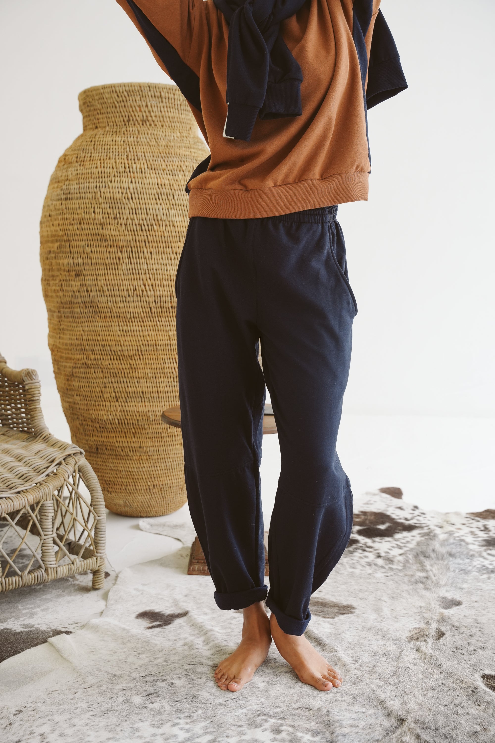 Alina Modal Fleece Barrel Pant