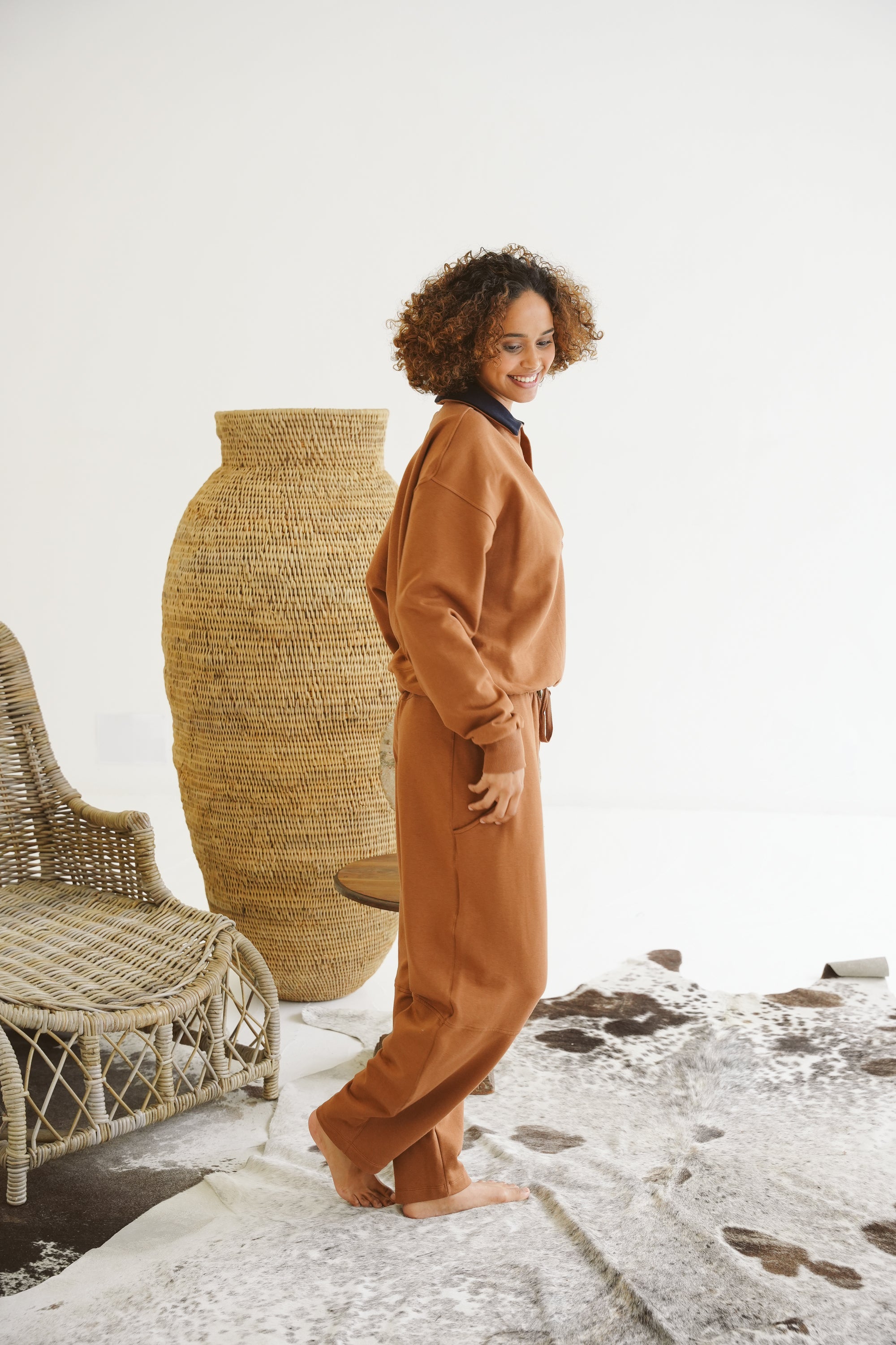 Blake Modal Fleece V-Neck Top