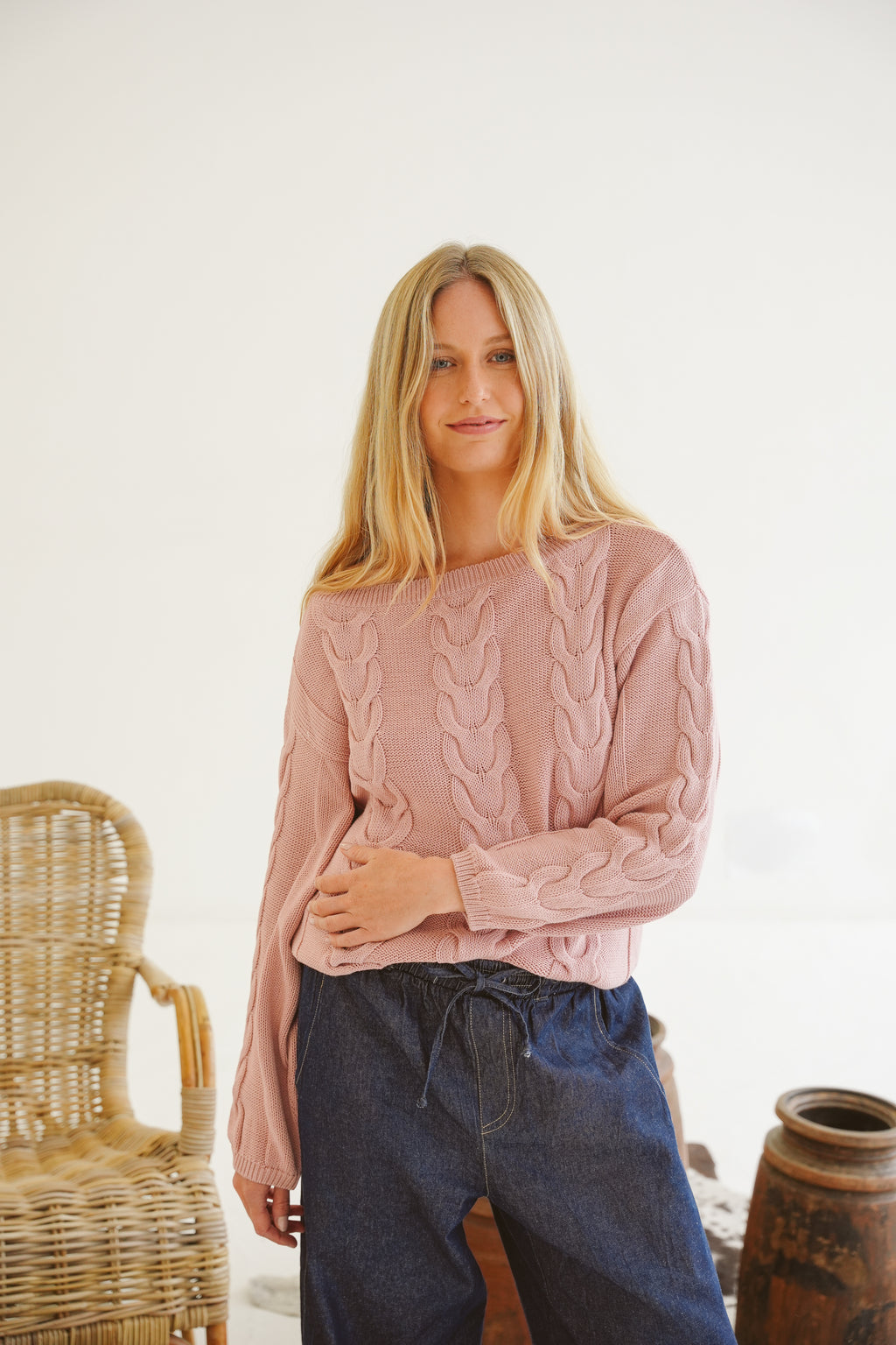 Avery Cotton Cable Knit