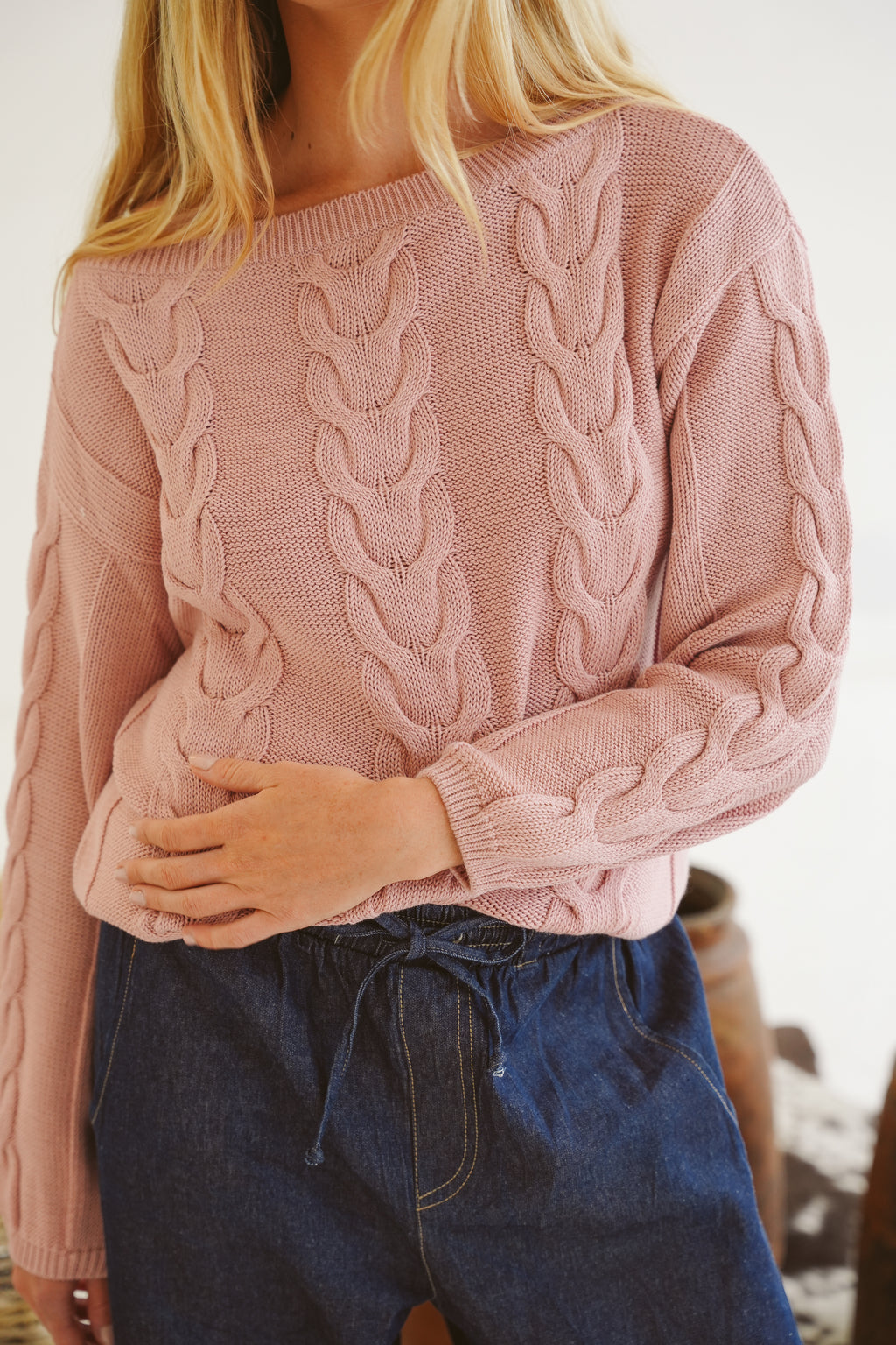 Avery Cotton Cable Knit