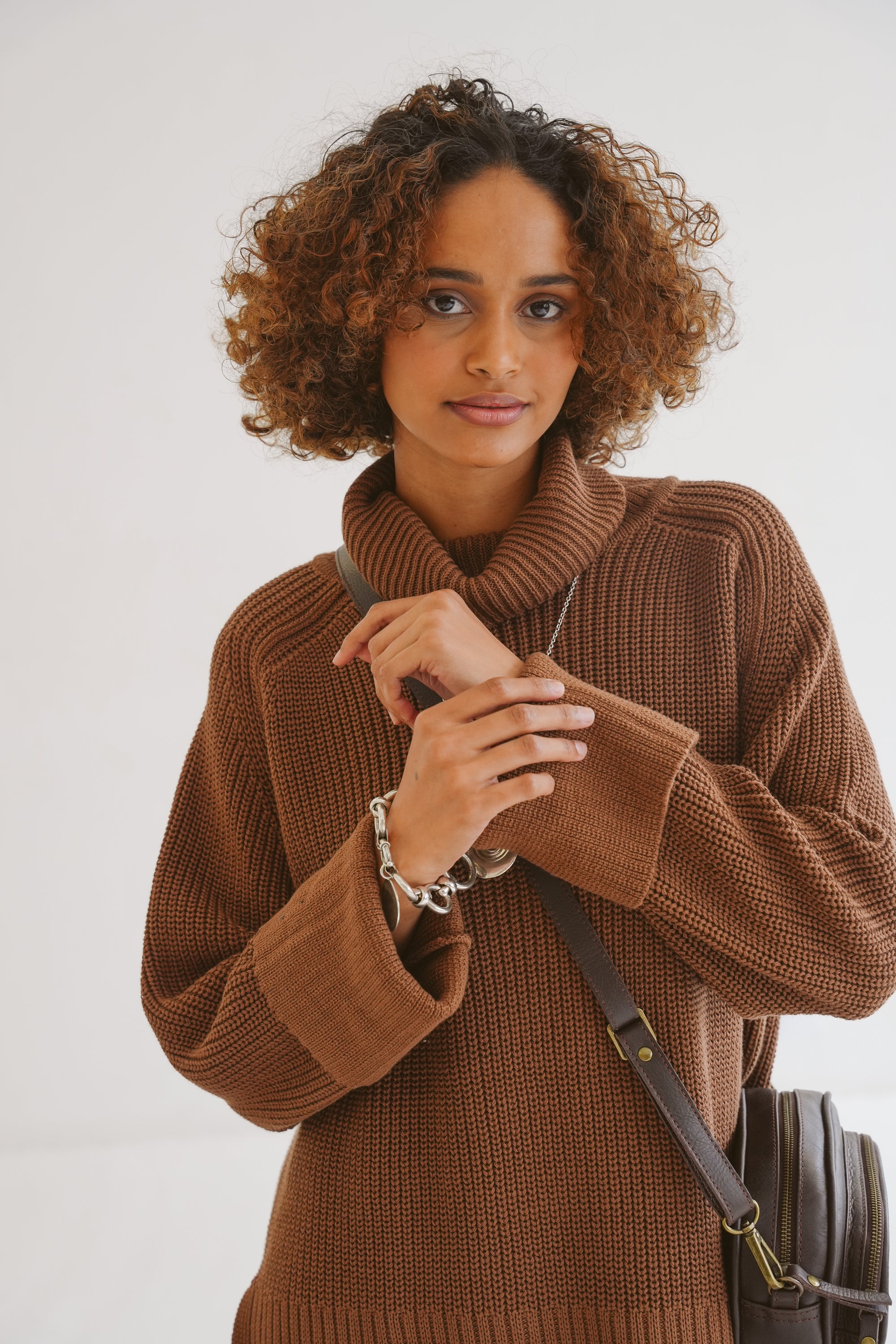 Morgan Cotton Funnel-Neck Knit