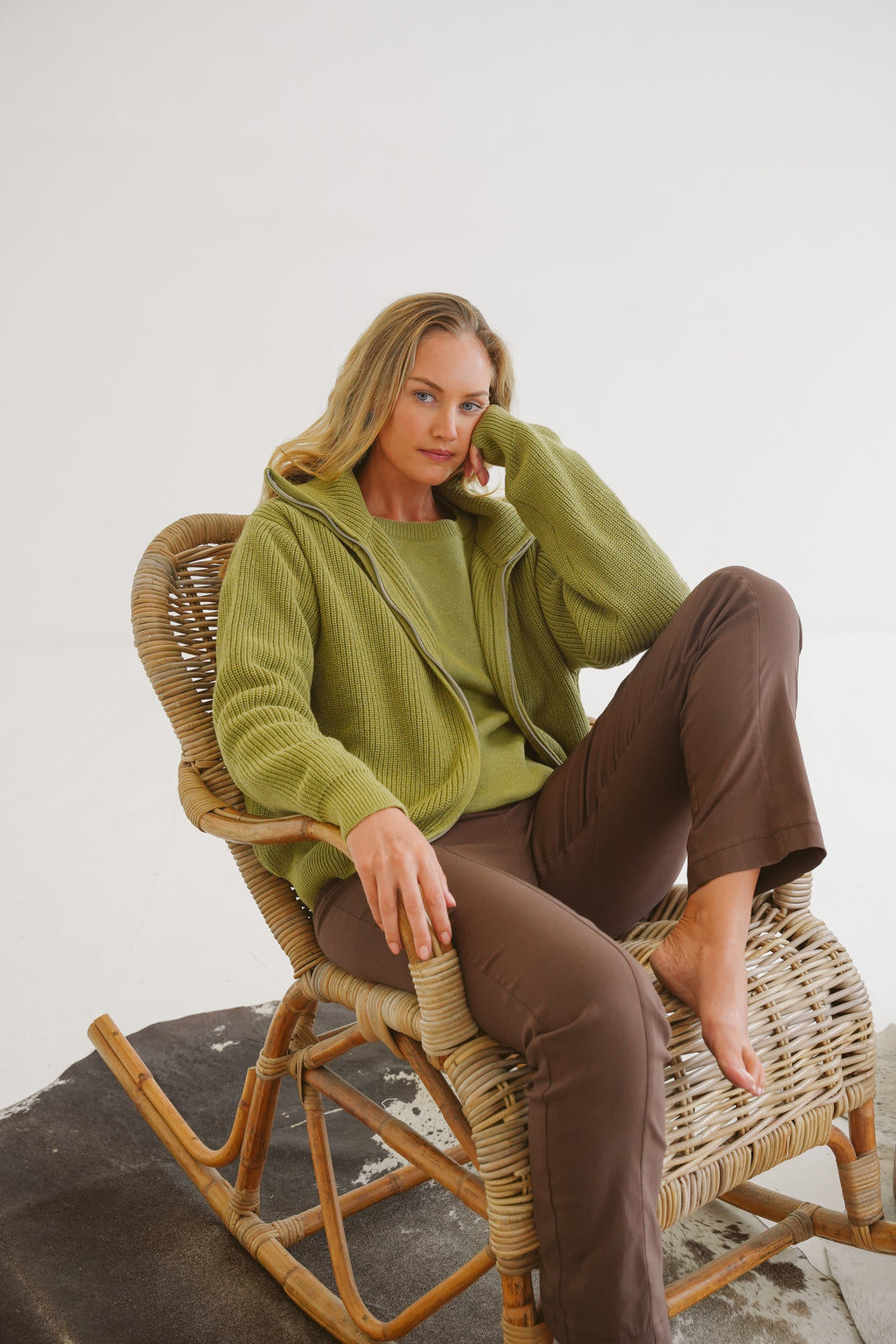 Chiara Cotton Zip-Through Knit