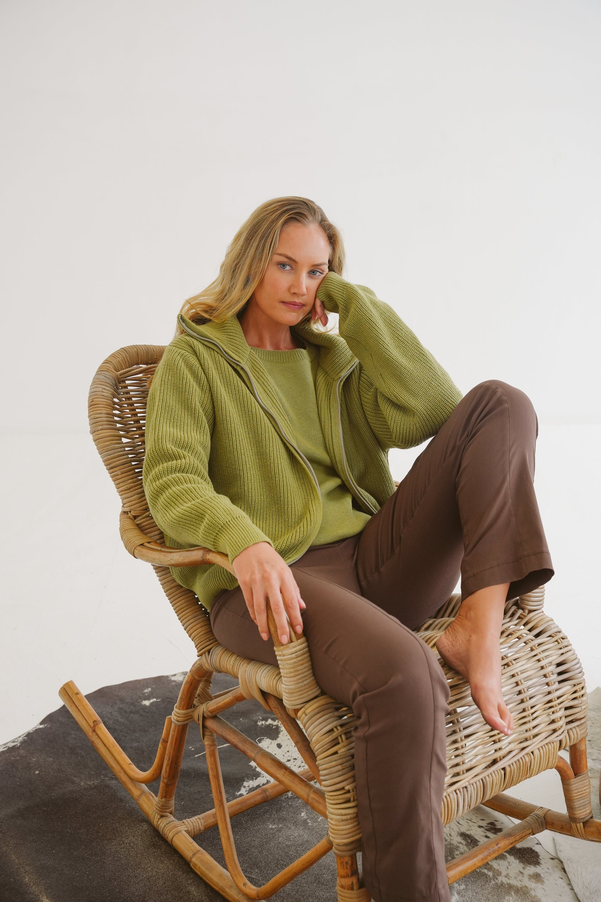 Chiara Cotton Zip-Through Knit