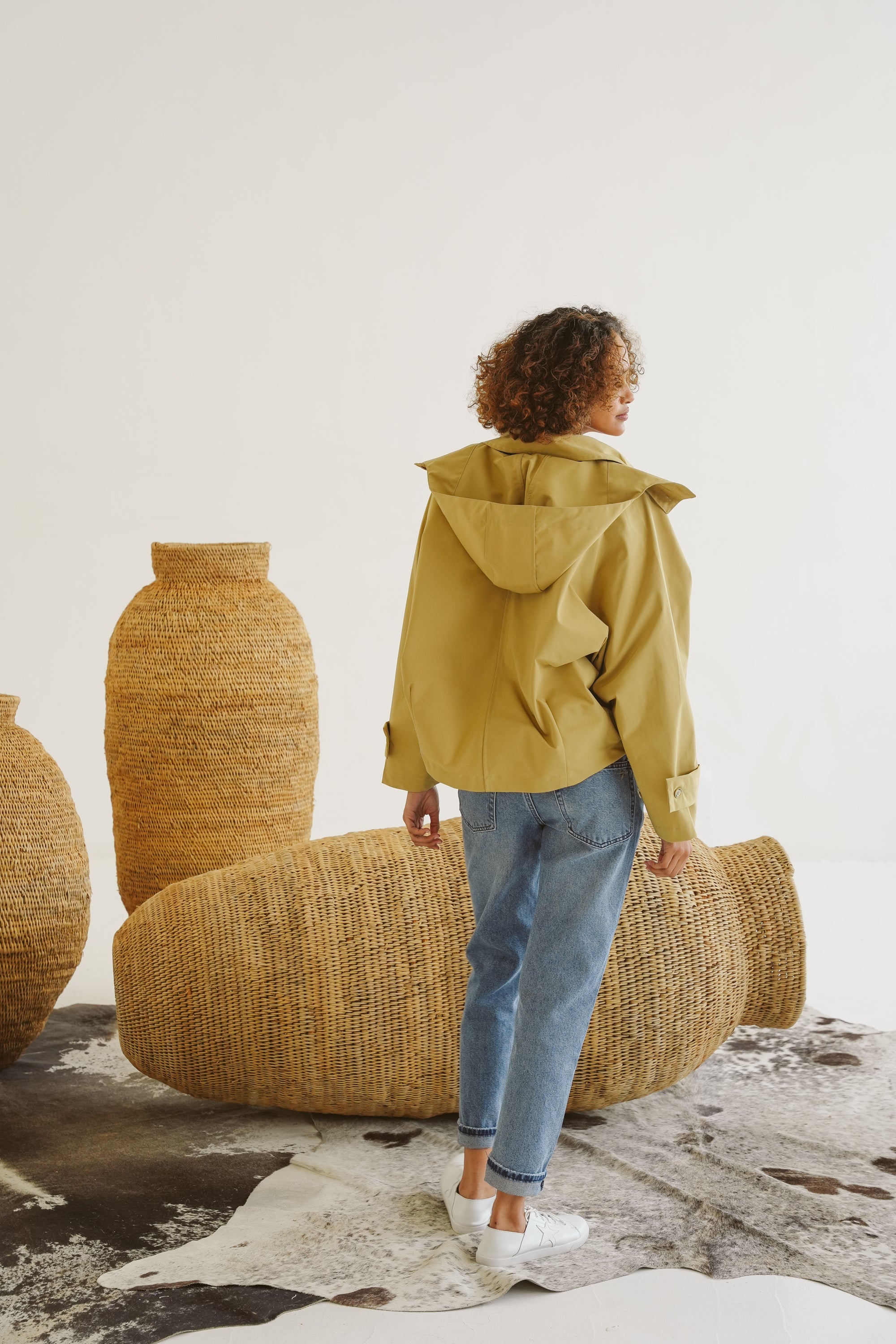 Nia Cotton-Blend Batwing Jacket