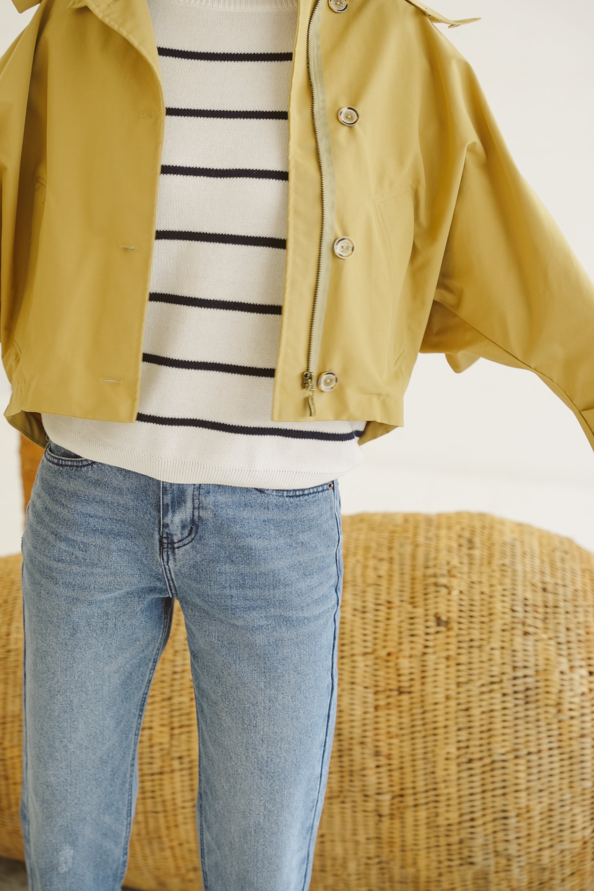 Nia Cotton-Blend Batwing Jacket