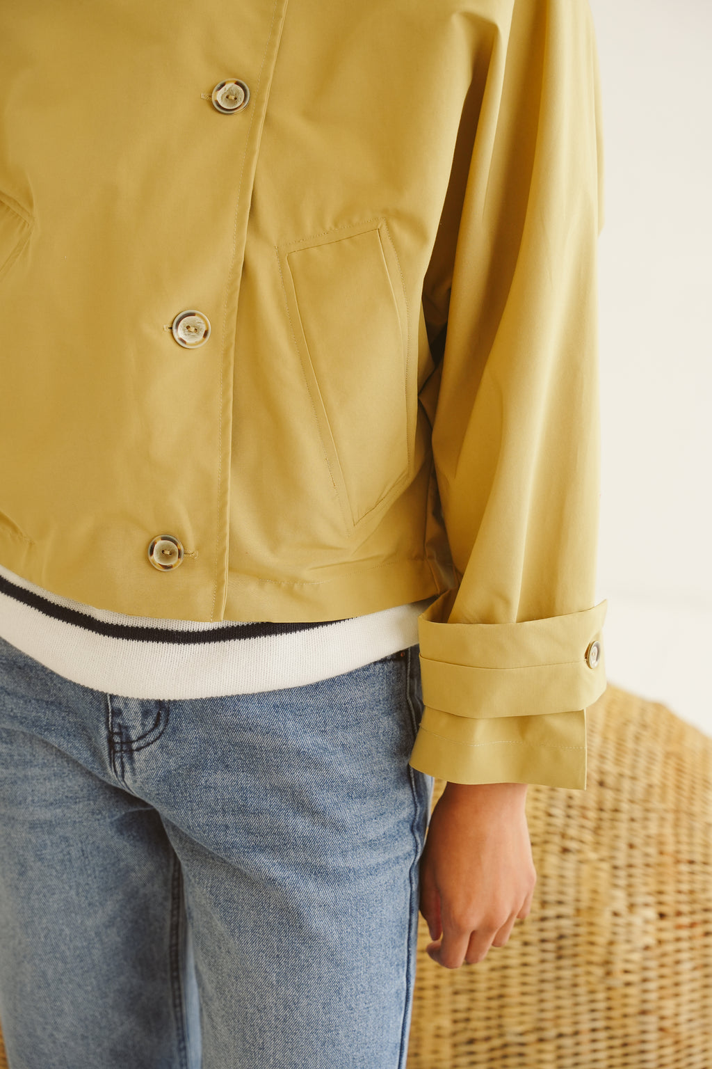 Nia Cotton-Blend Batwing Jacket