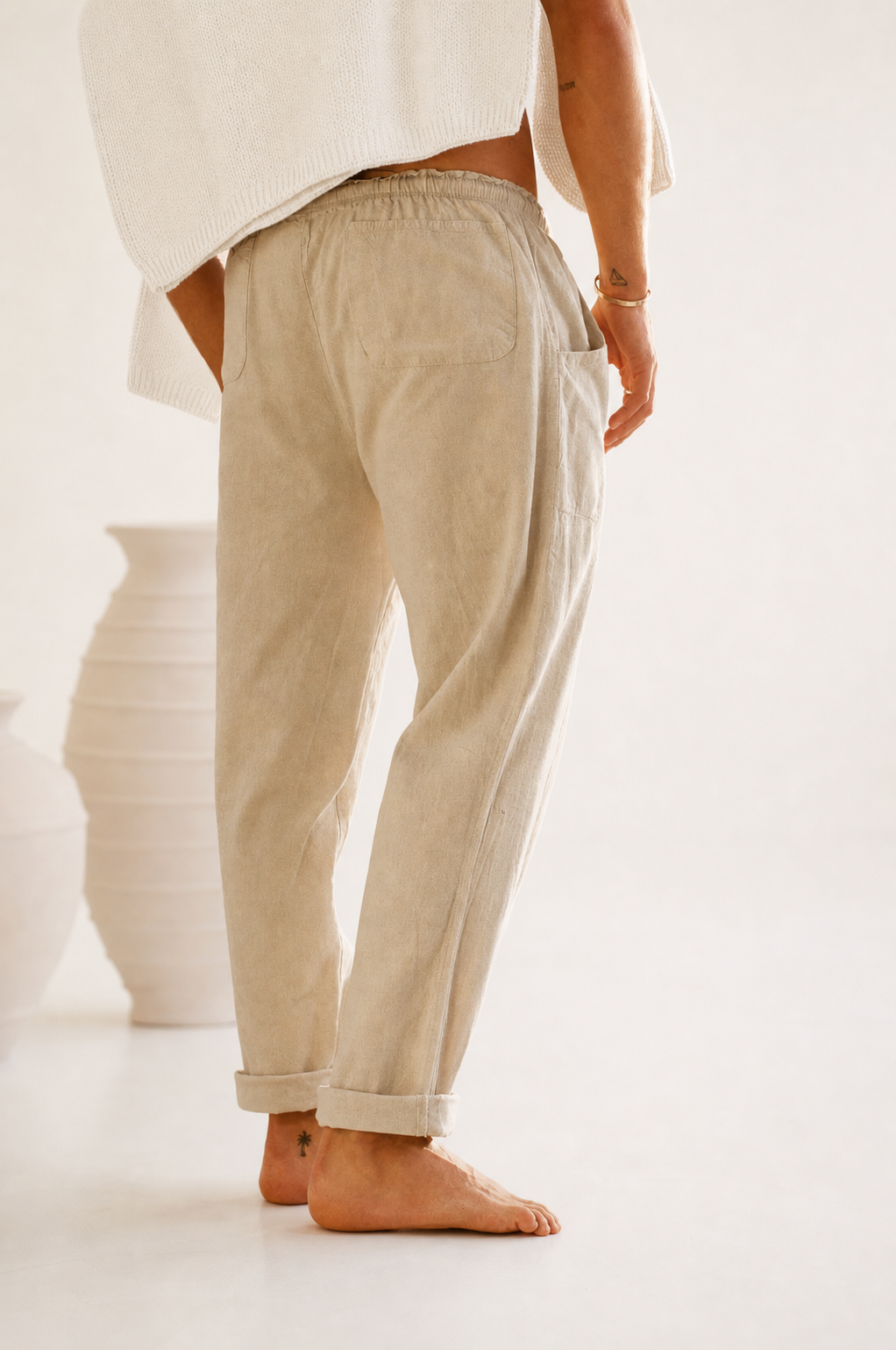Sean Cotton Drawstring Pants