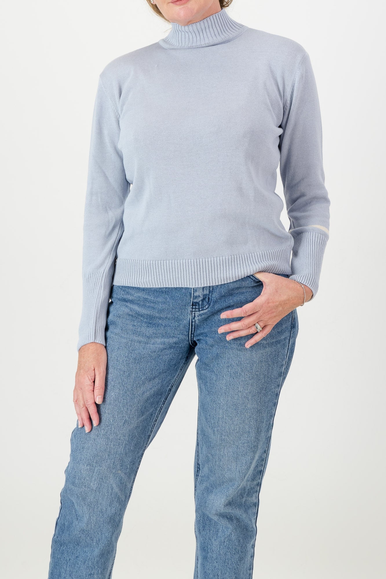 Thyme Cotton Mock-Neck Knit