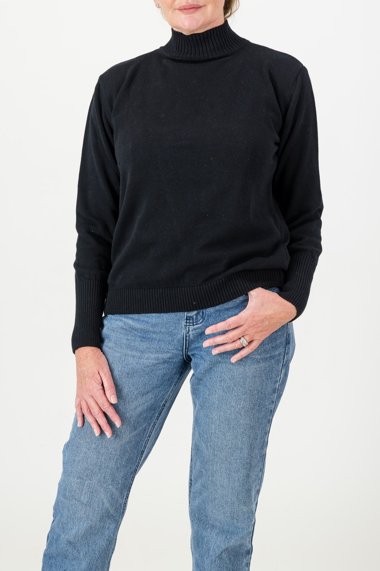Thyme Cotton Mock-Neck Knit
