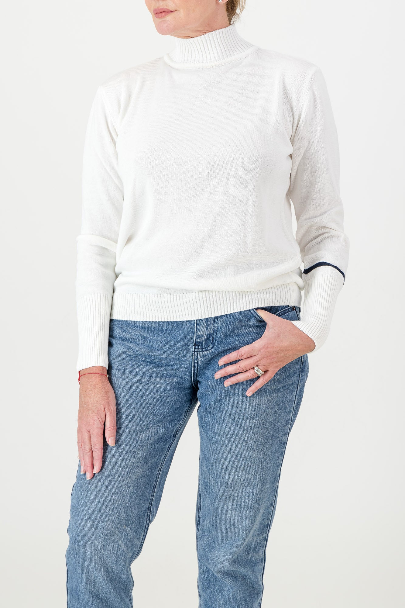 Thyme Cotton Mock-Neck Knit