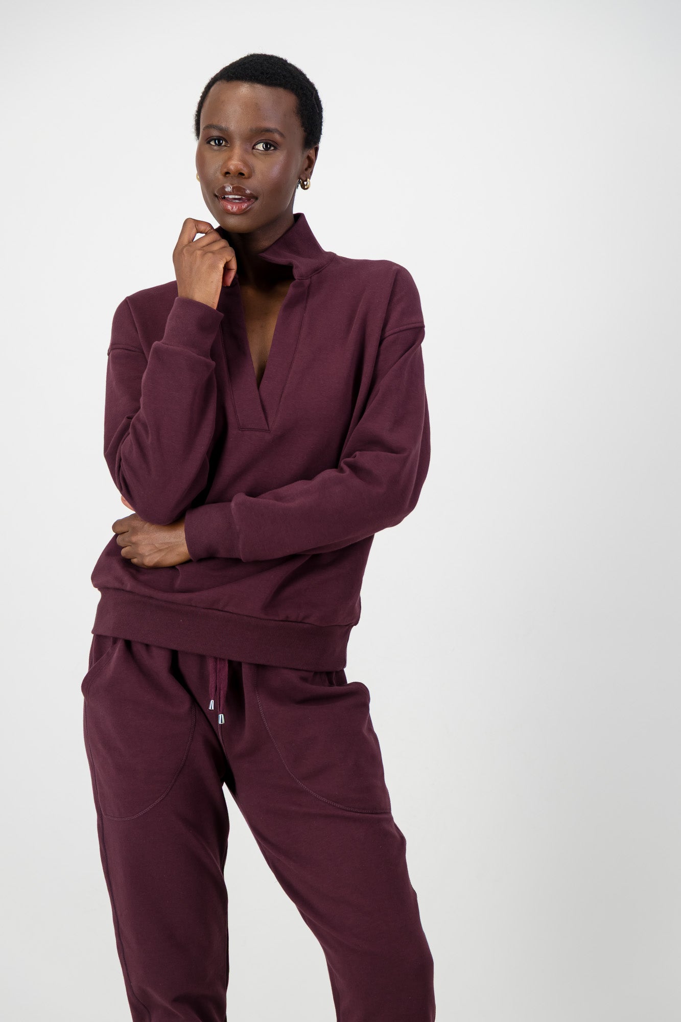 Blake Fleece V-Neck Jersey