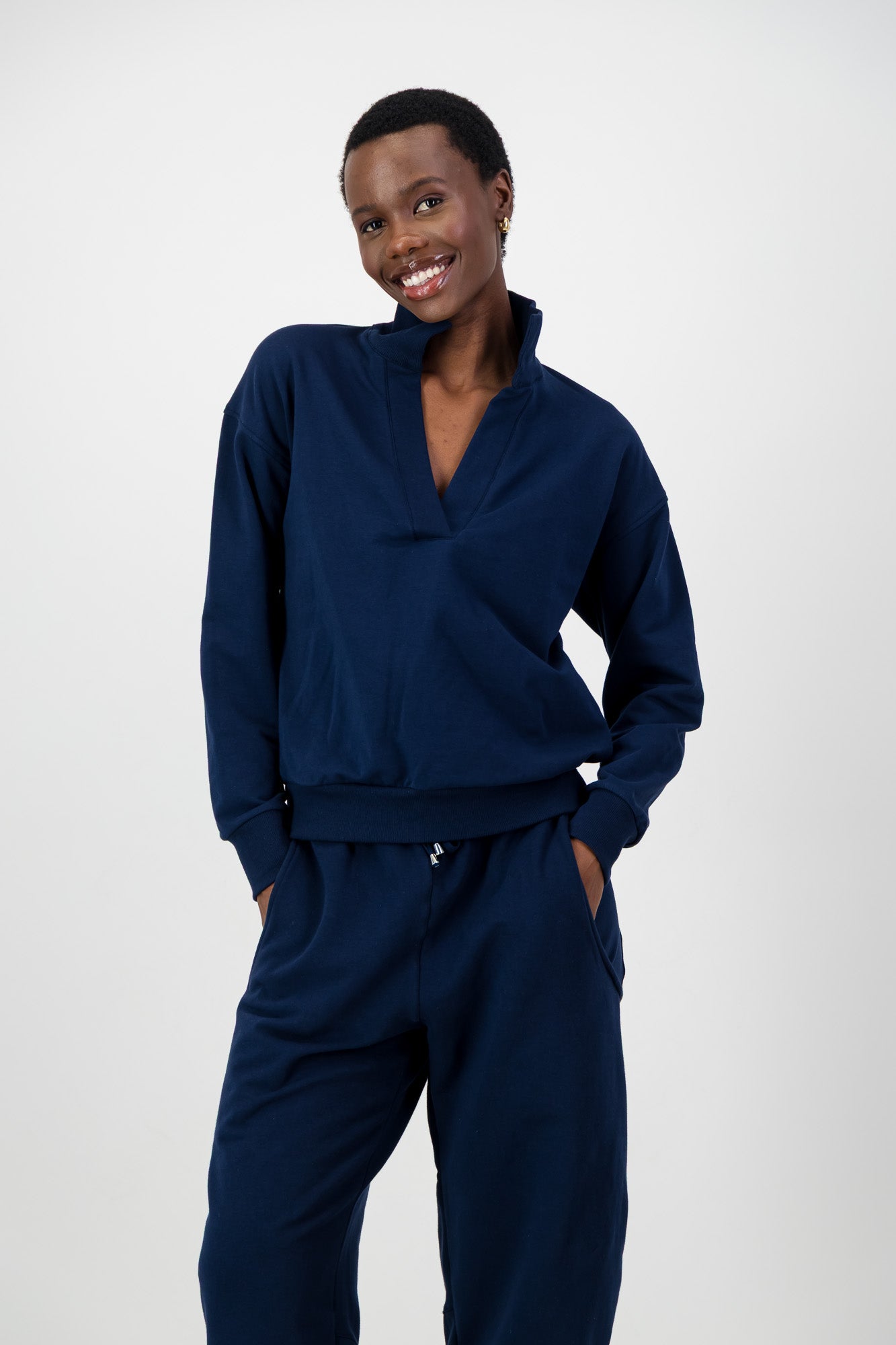 Blake Fleece V-Neck Jersey