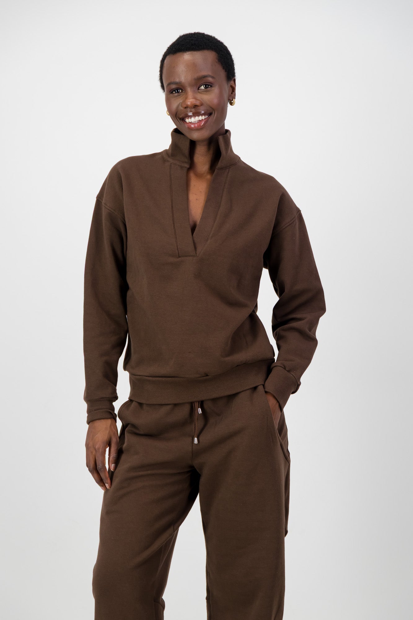 Blake Fleece V-Neck Jersey