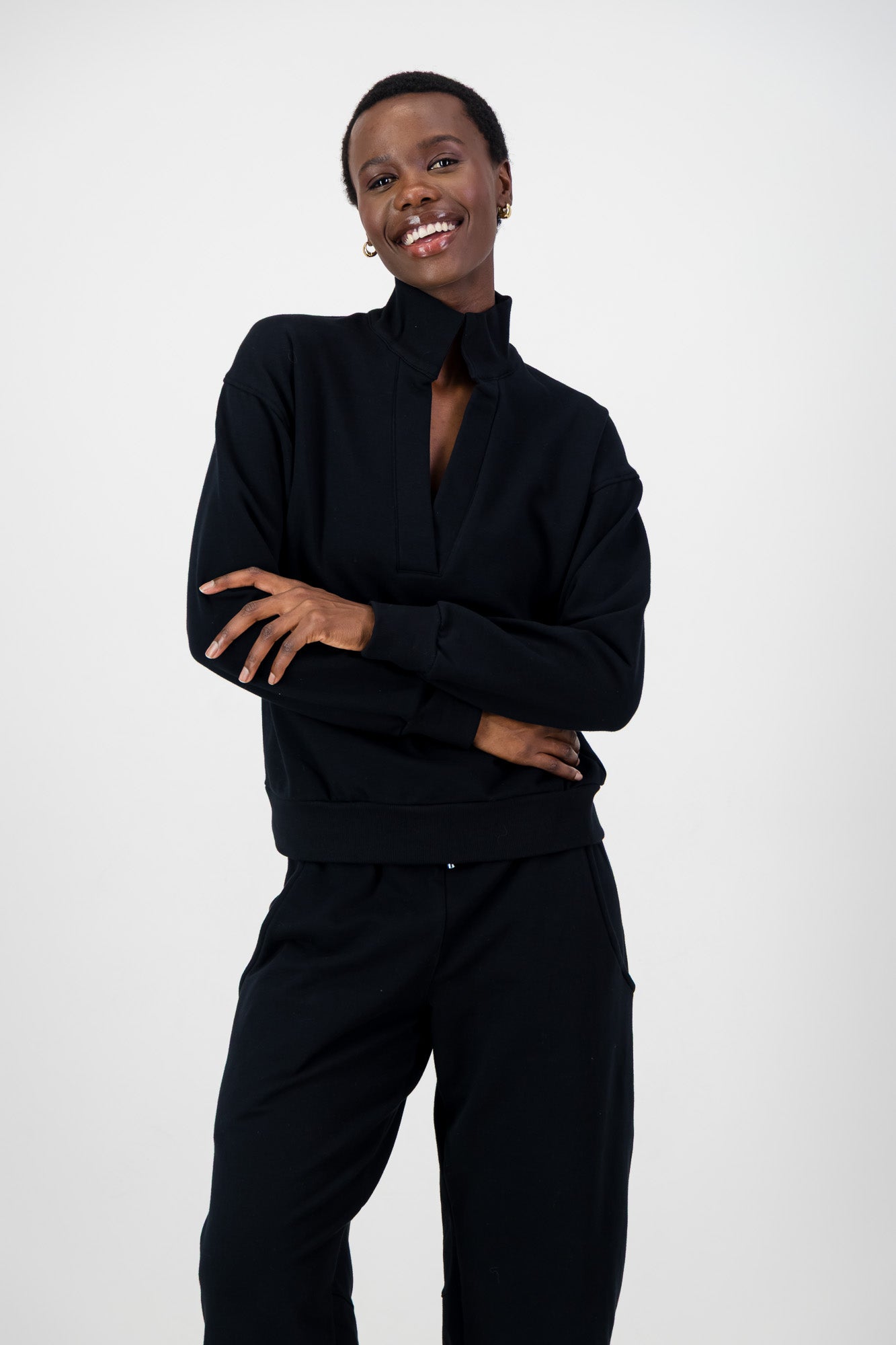 Blake Fleece V-Neck Jersey