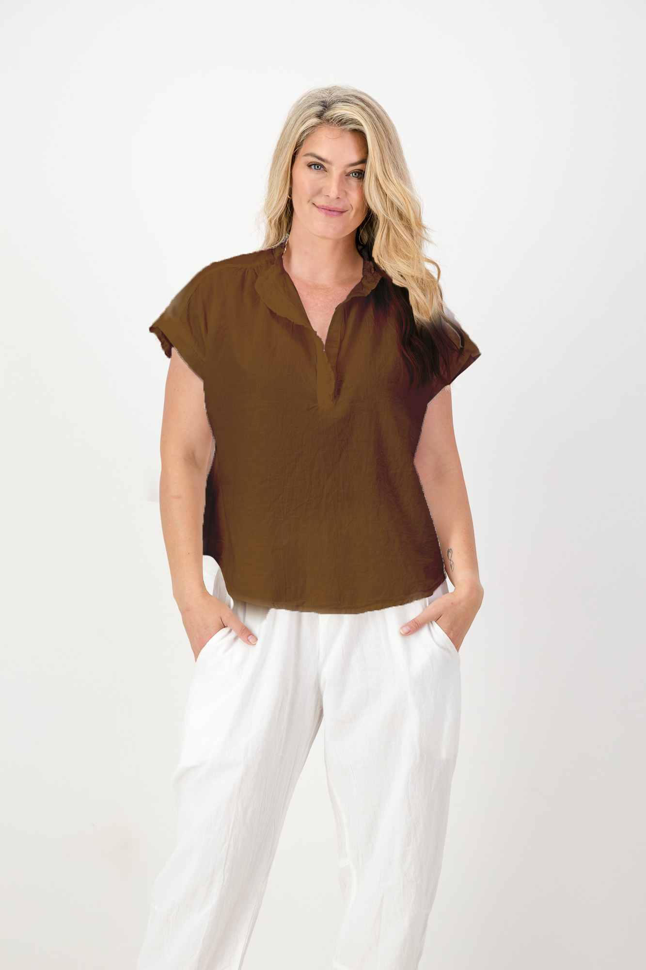 Coralie Cotton Frilly Top