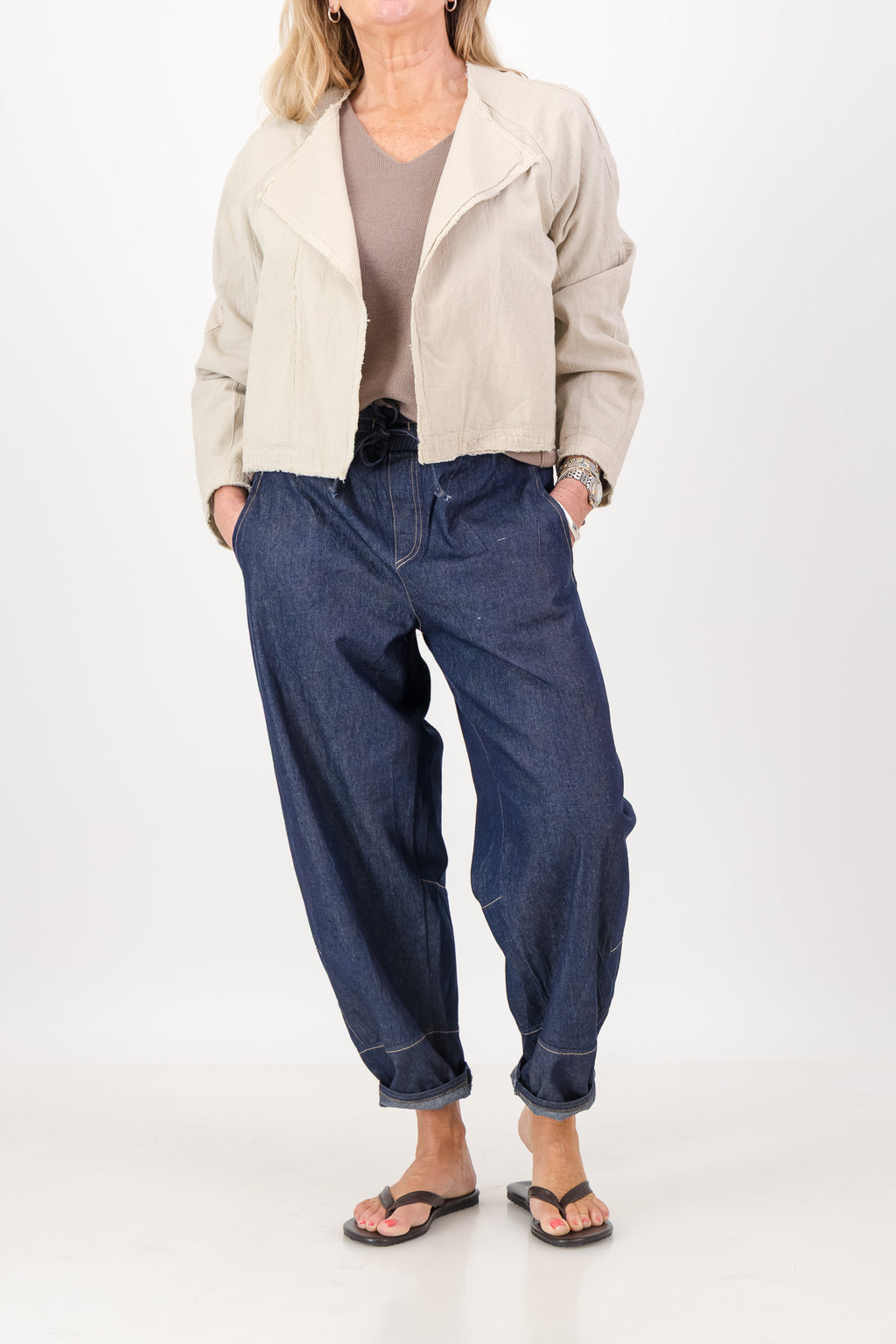 Sophia Cotton Relaxed Biker Jacket