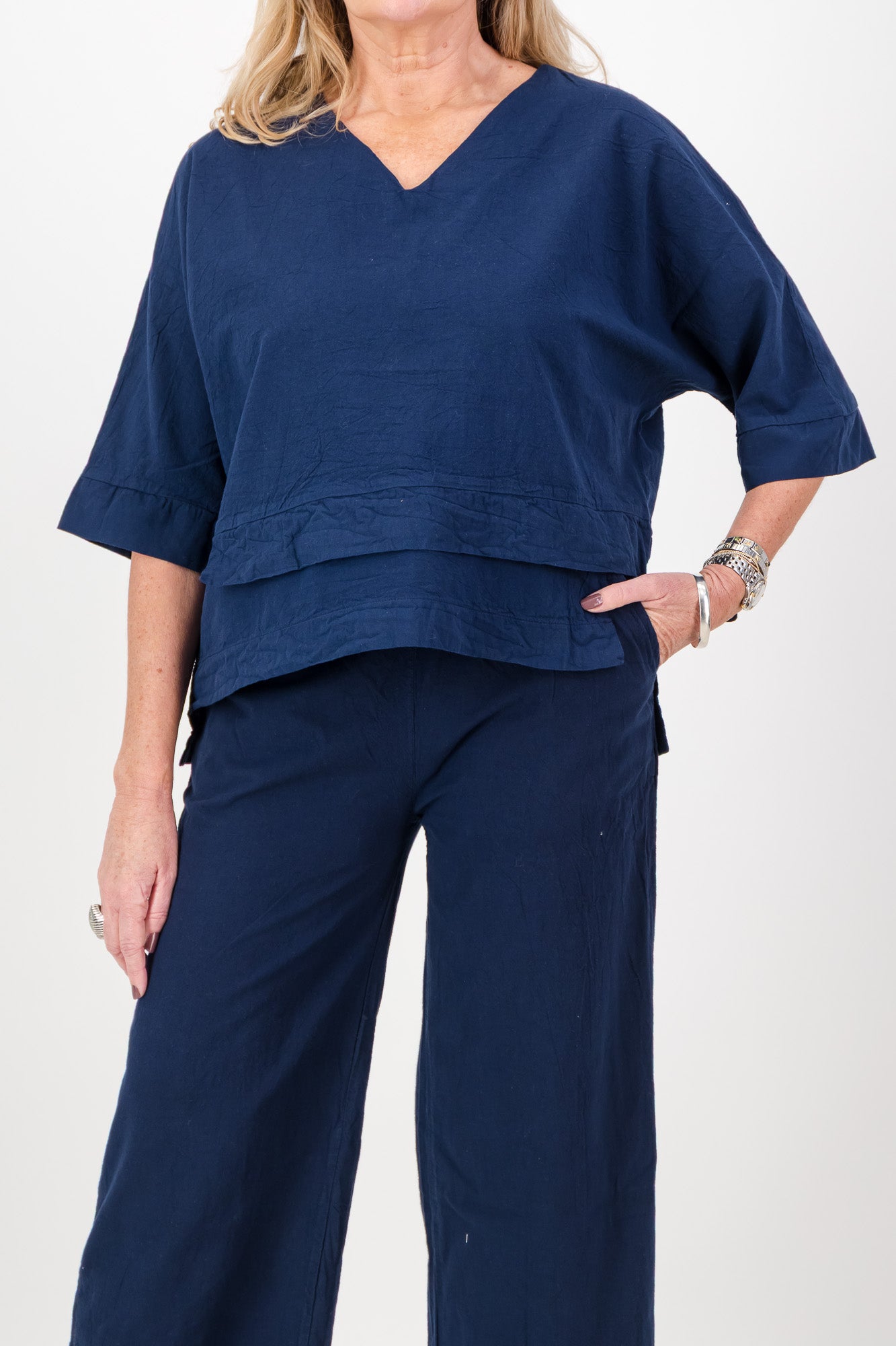 Bee Cotton Tiered Top