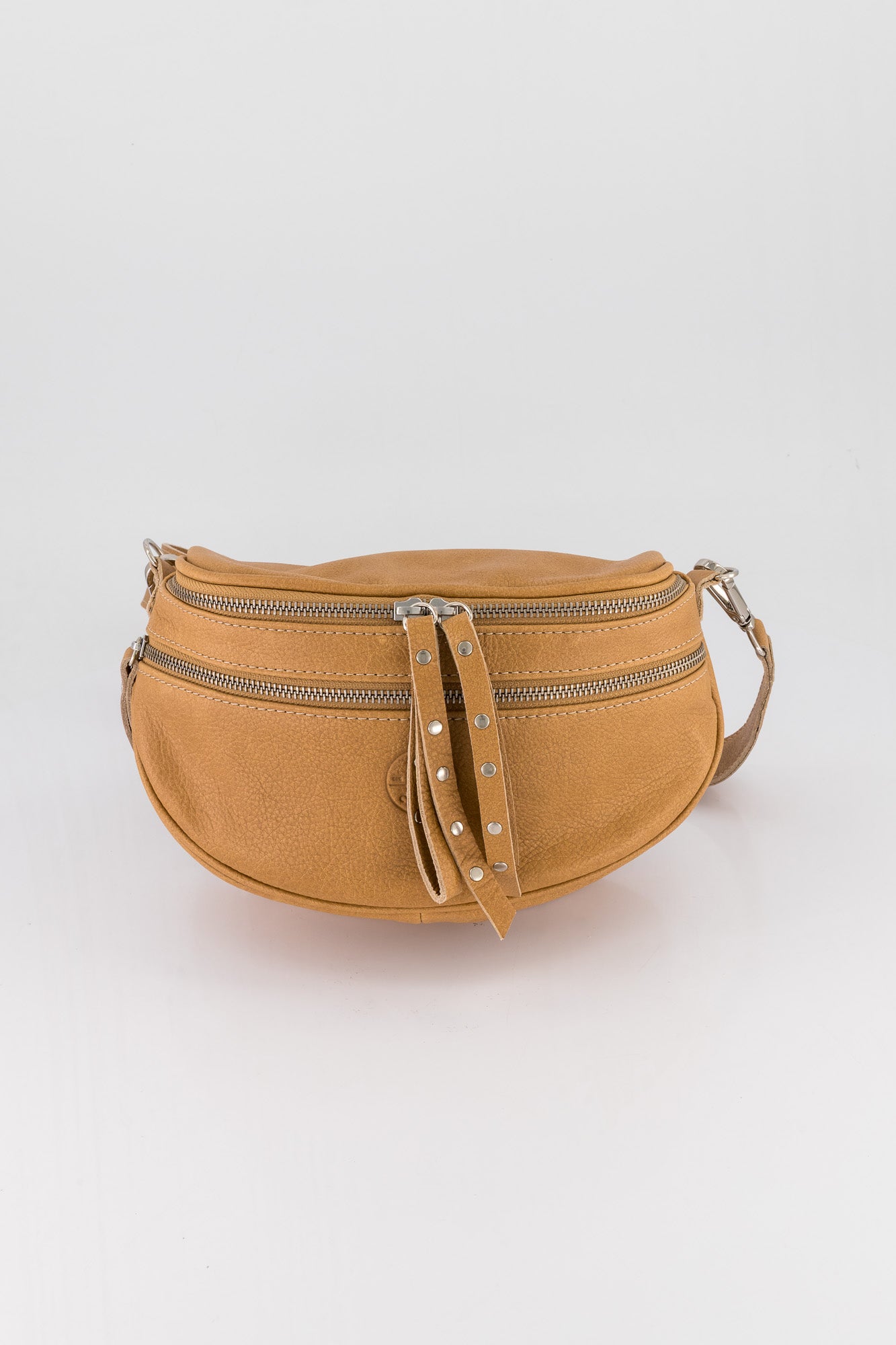 Kelly Leather Crossbody Moon Bag