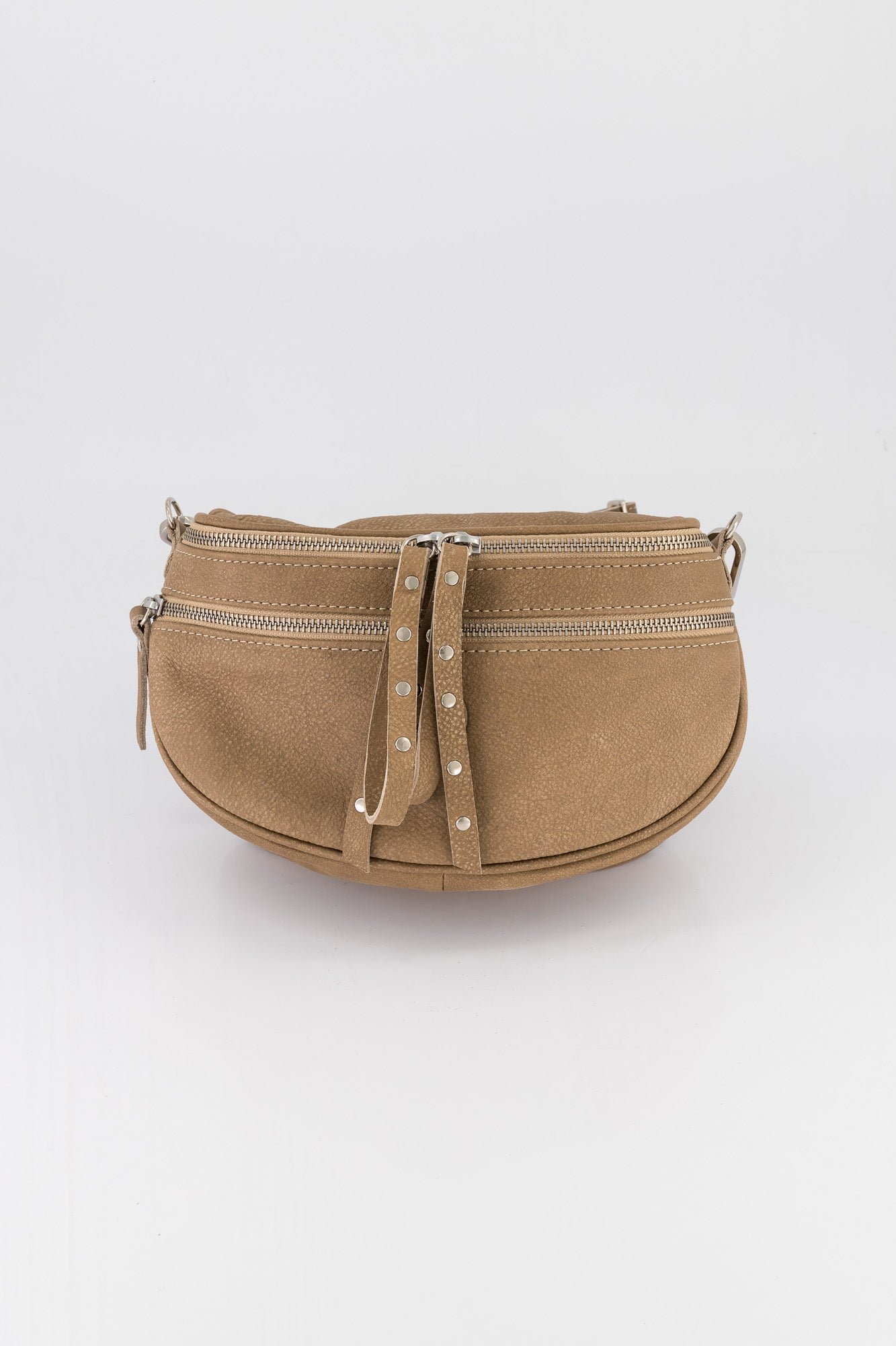 Kelly Leather Crossbody Moon Bag